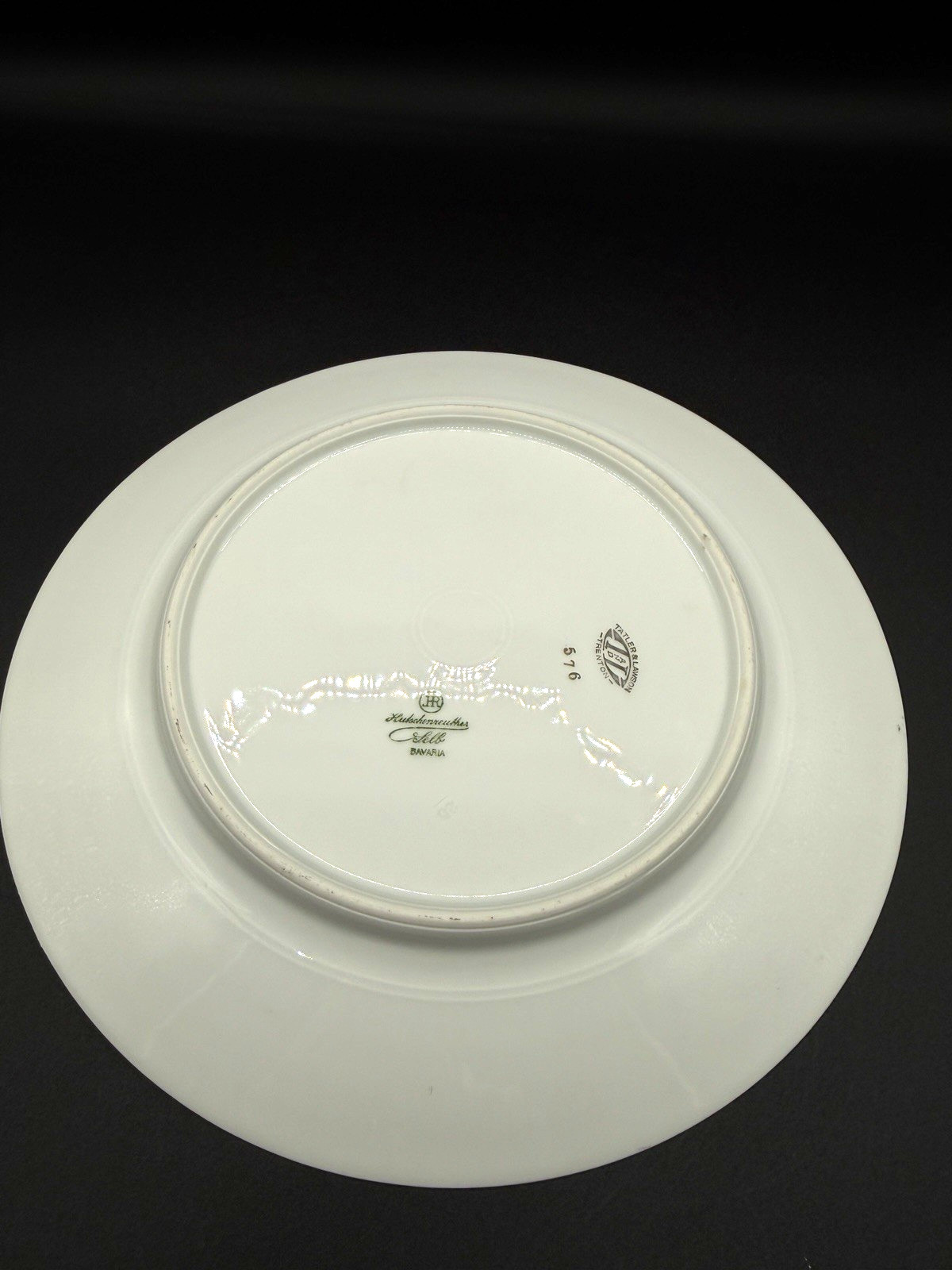 Antique Hutschenreuther Selb Bavaria HAND PAINTED PLATE Tatler Lawson Trenton