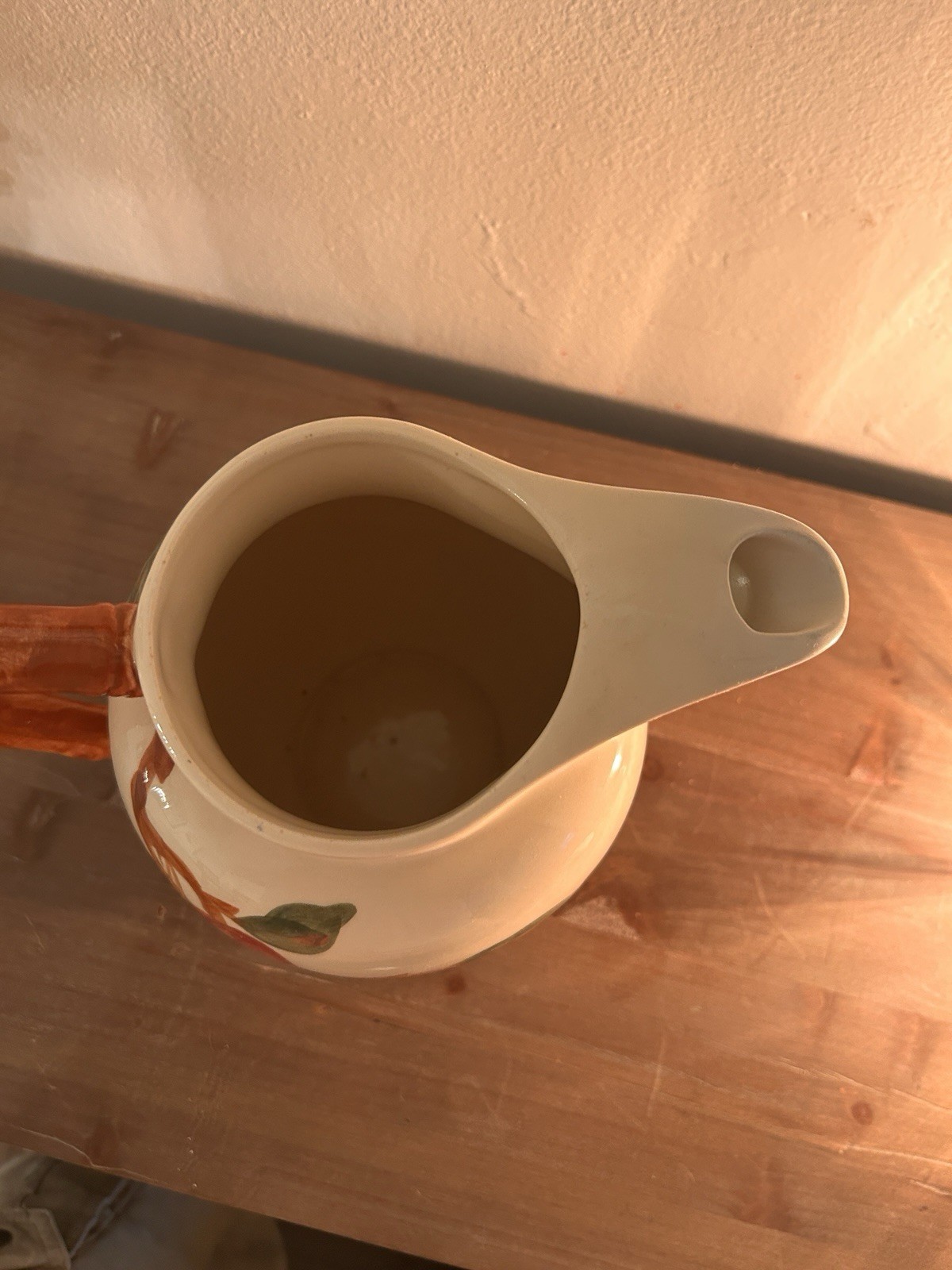 Franciscan Apple Earthenware Pitcher US Vintage Handled Water Milk Juice Pitcher