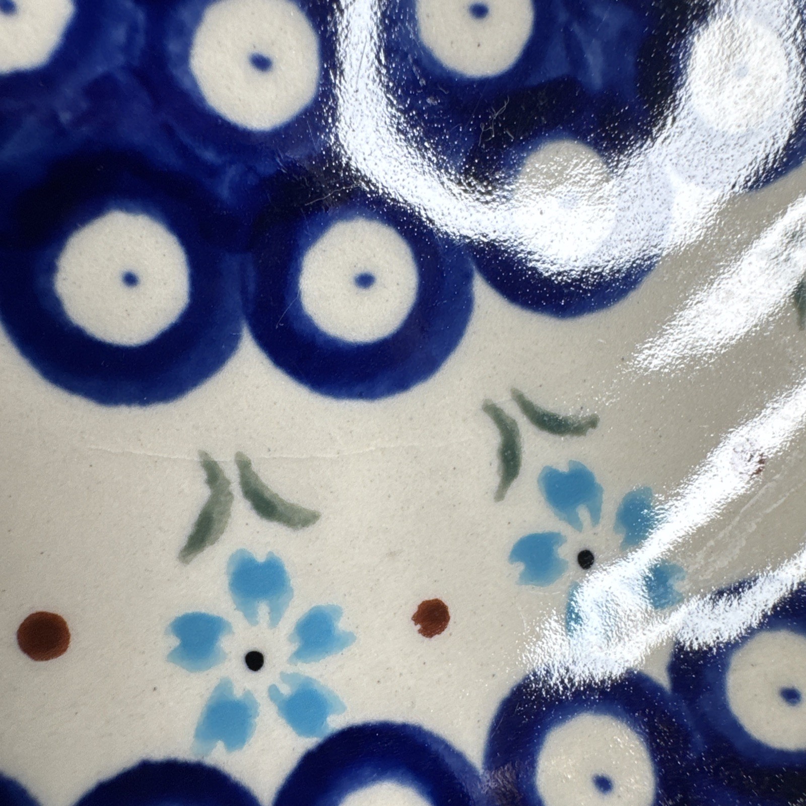 Boleslawiec Polish Pottery Salad/Dessert Plate Flowering Peacock 7.75″ SET OF 4