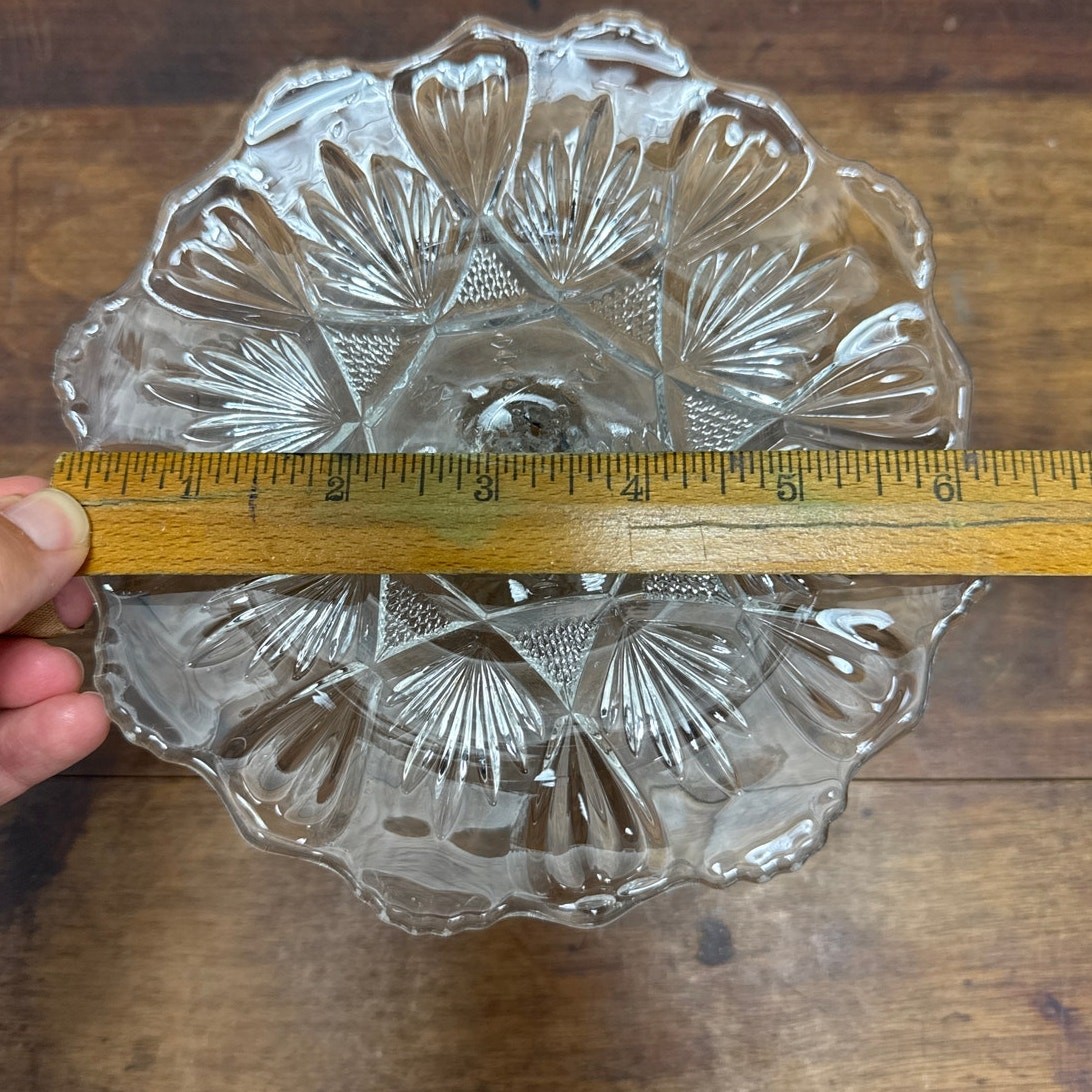 Antique Early American Pattern Glass (EAPG) Cake Stand Plate Bryce Higbee & Co.