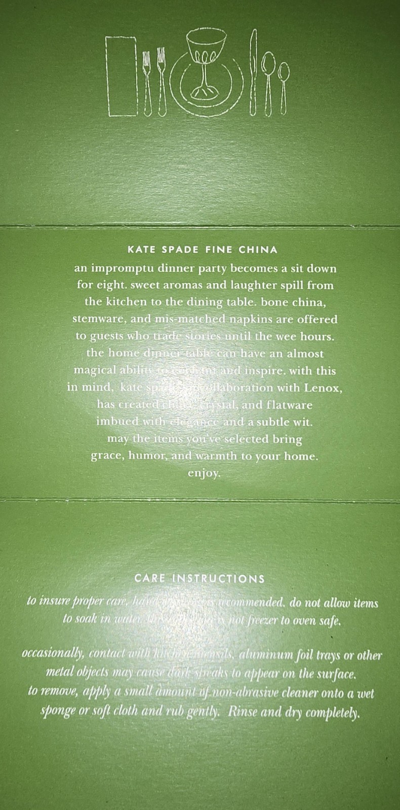 Kate Spade New York by Lenox “June Lane” Platinum Fine China.