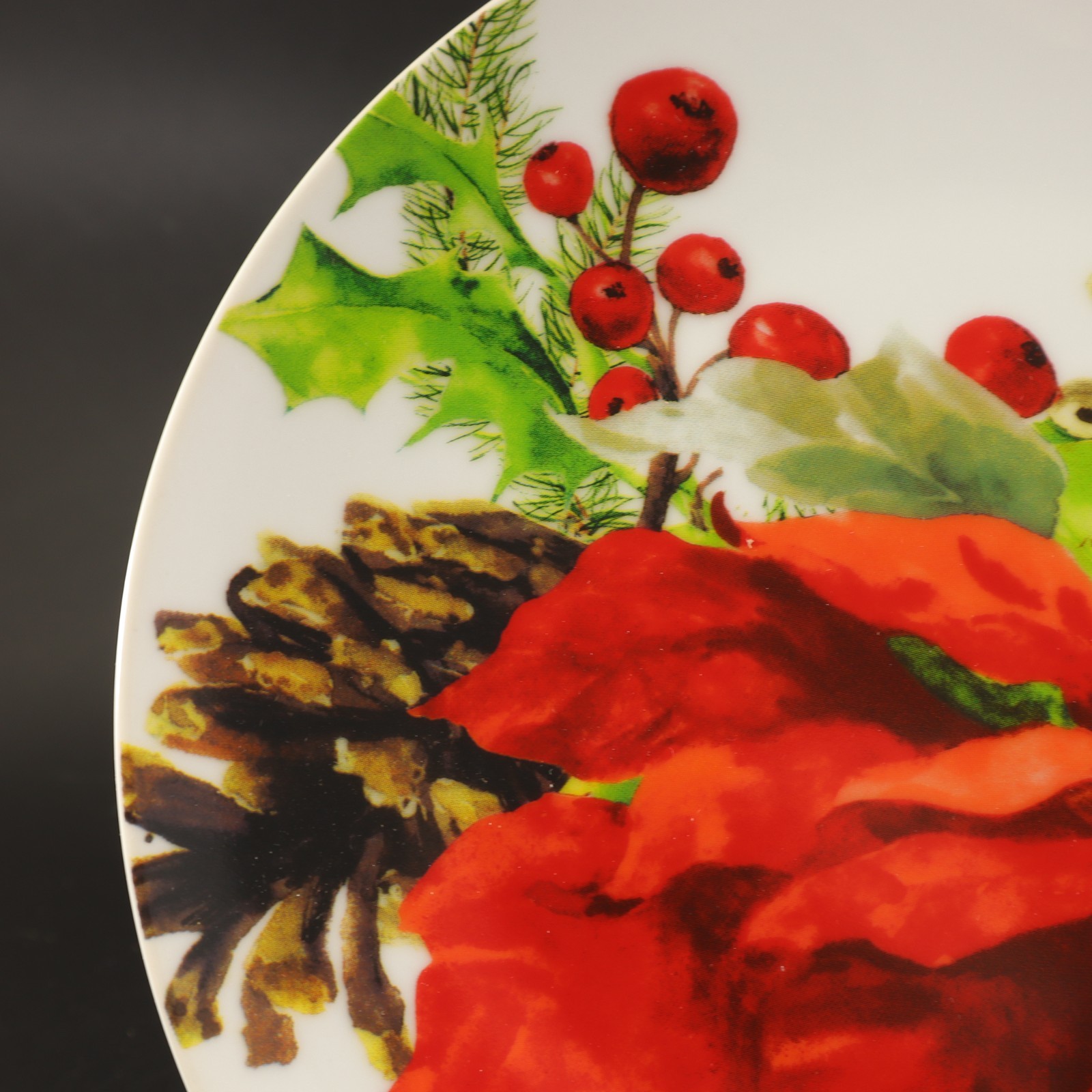 Fitz & Floyd Holiday Home Collection SALAD PLATE 7.5″ Set of 2 Poinsettia