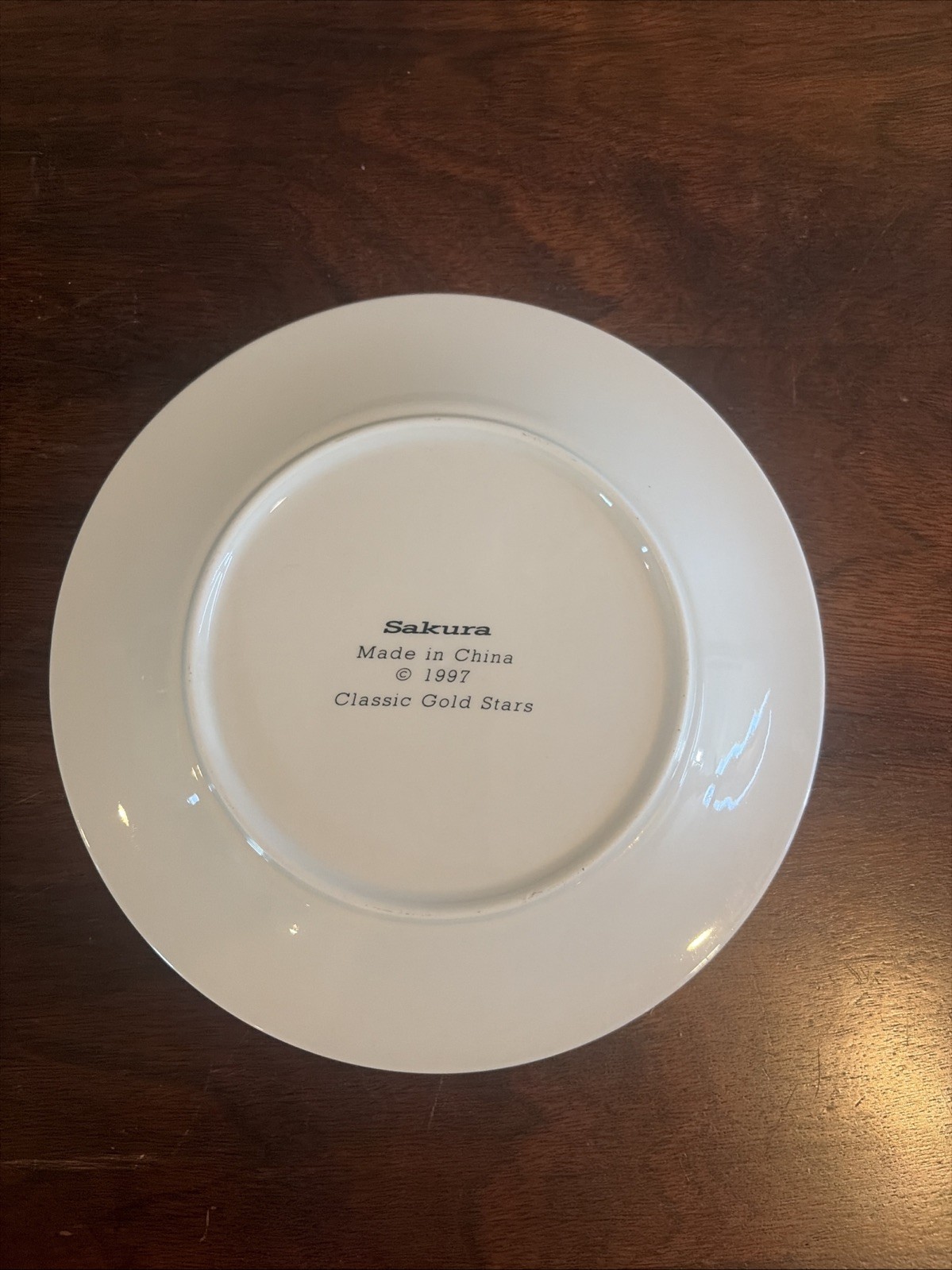 VTG Sakura Dessert/Salad Plates Classic Gold Stars 7.5” Gold&White Set Of 6 1997