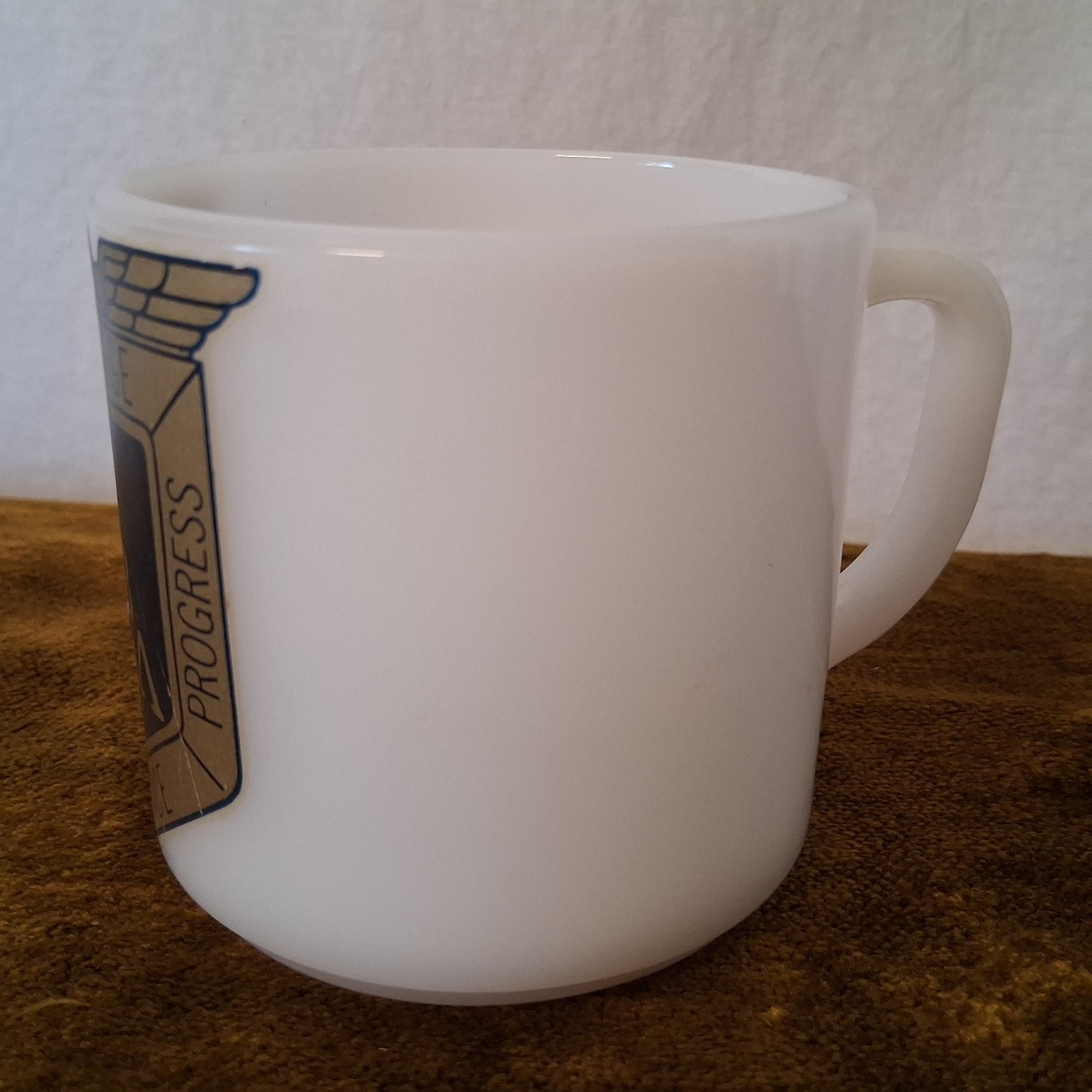 Vintage Federal Milk Glass Mug Phi Beta Lambda FBLA Future Business Leaders
