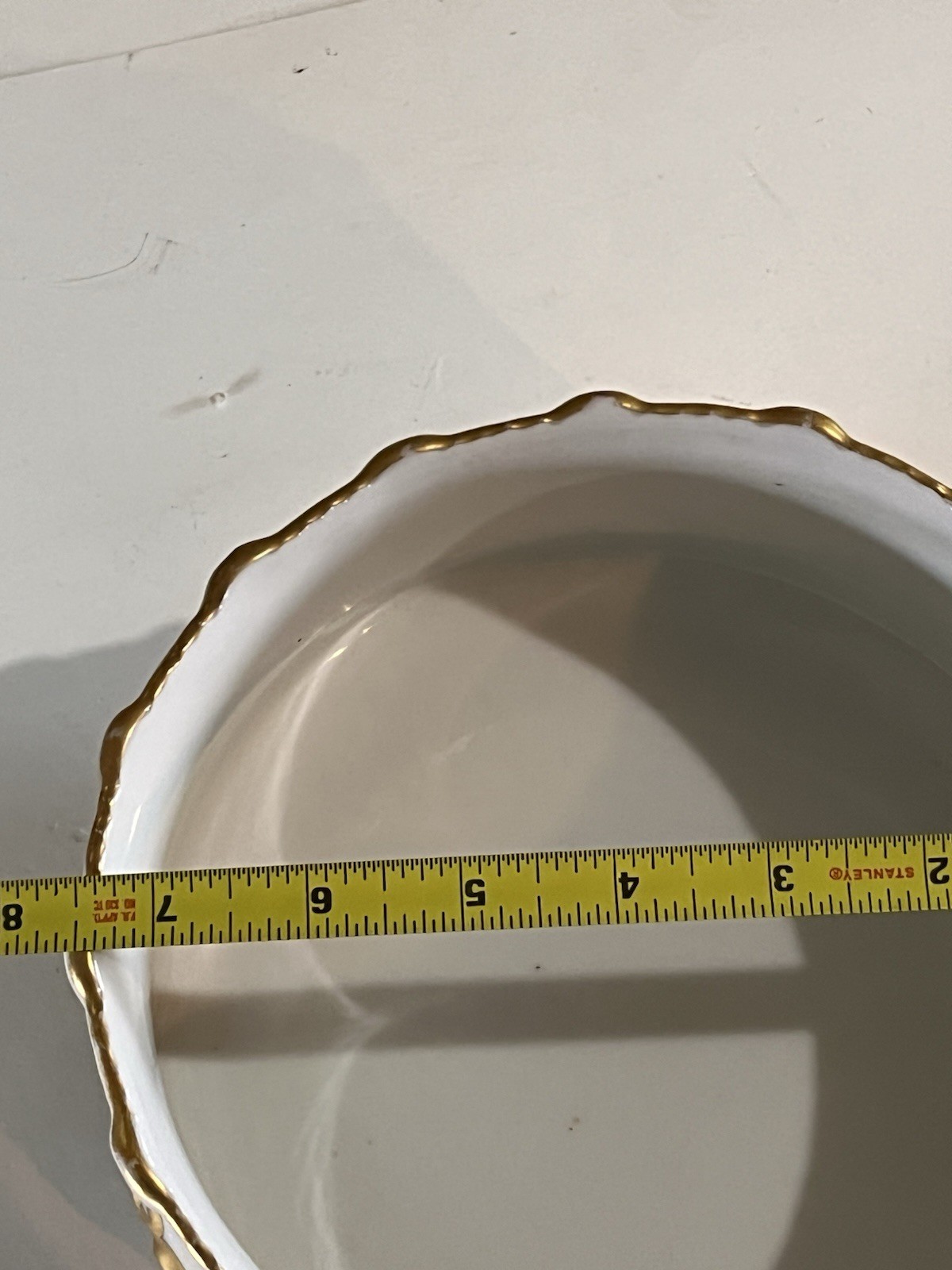 Antique Limoges Jardiniers Footed Gold Trim Bowl Made In Venice 1899