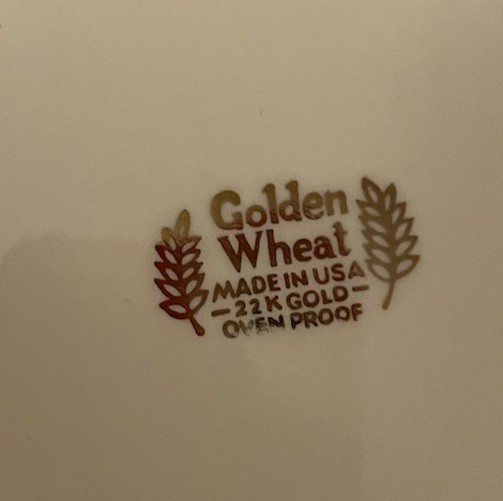 Homer Laughlin Golden Wheat Plates 22K Gold Trim 6″ Dessert / Bread Set Of Six 2