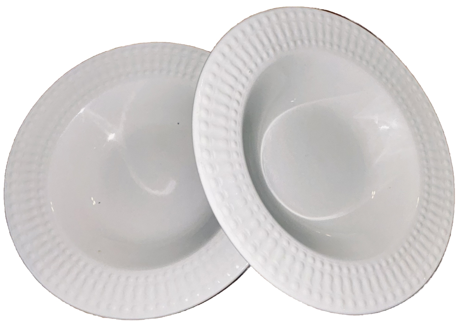 CLASSIC MIKASA CASSANDRA GOURMET BASICS White Grannycore Coupe Bowl Set Of 2