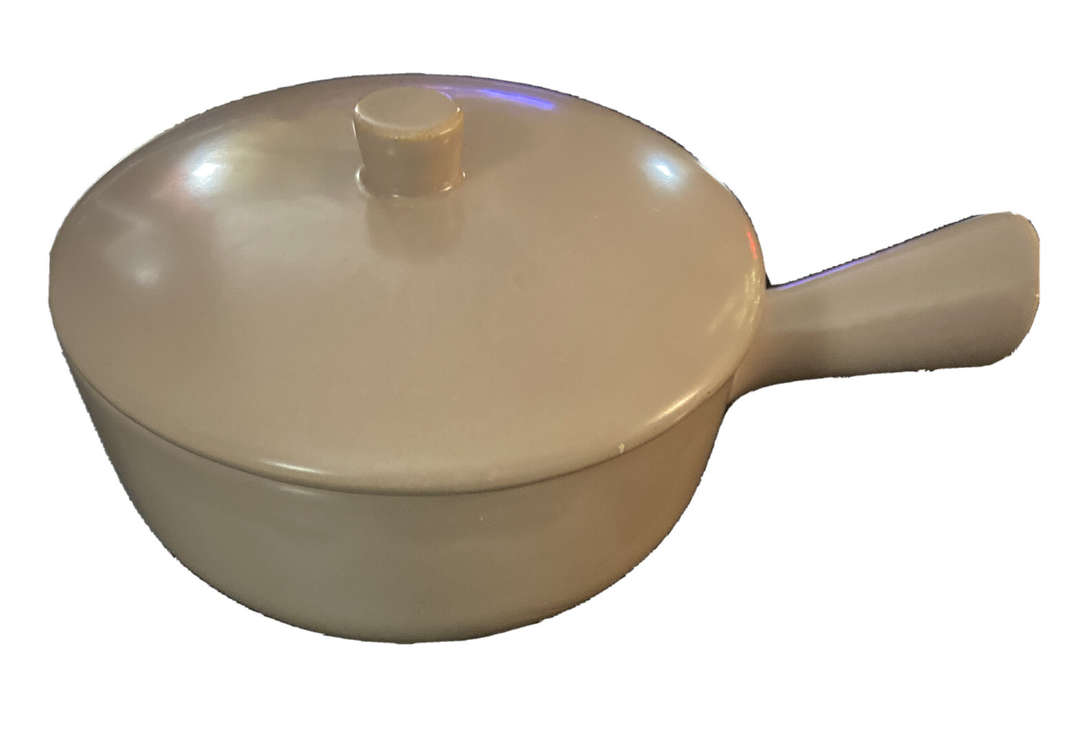 Vintage La Solana Clay Pottery Company Individual Serving Casserole Covered Bowl