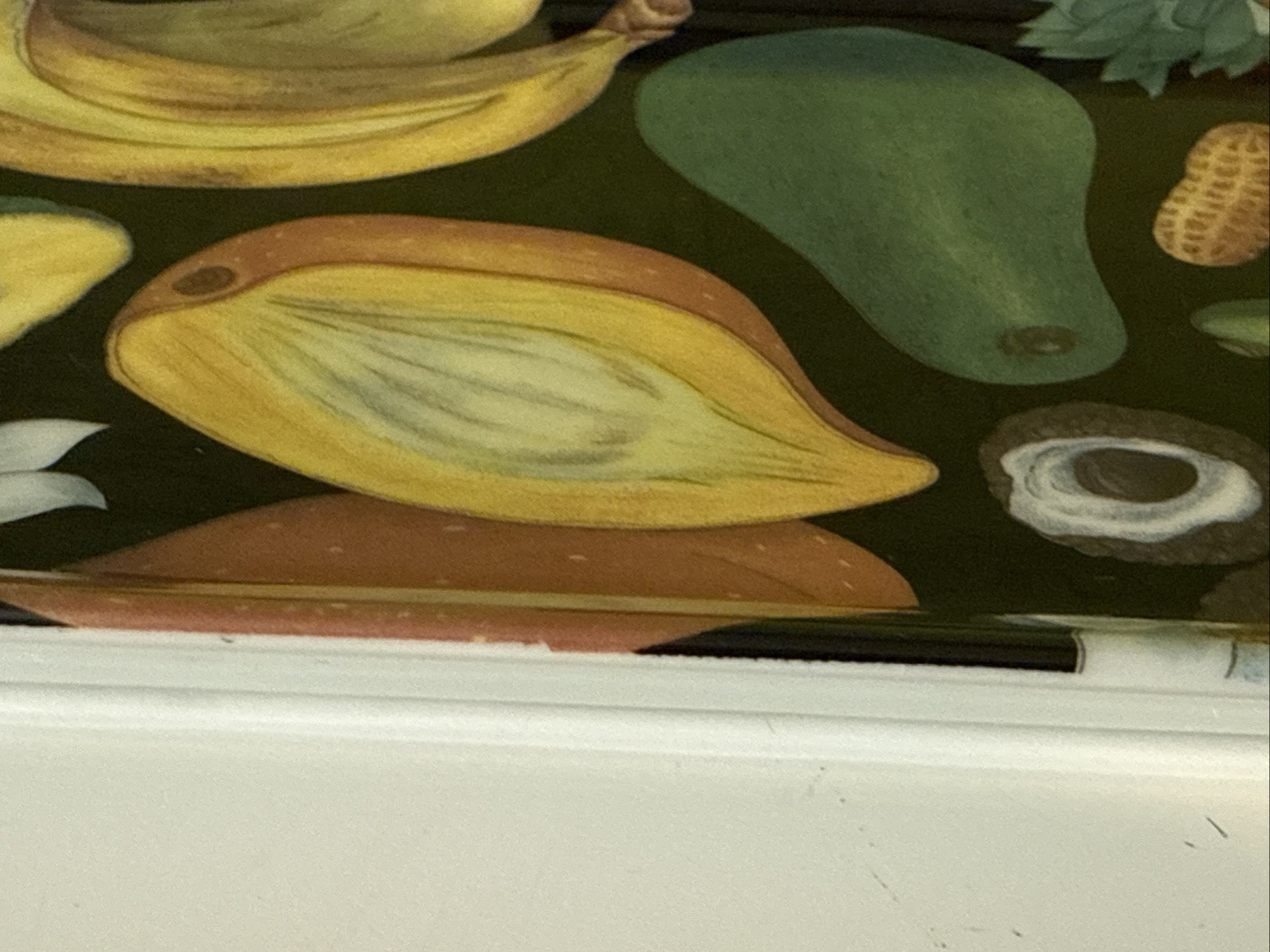 Rare Vintage Philippe Deshoulieres Limoges Tropical Fruits Porcelain Tray 16”