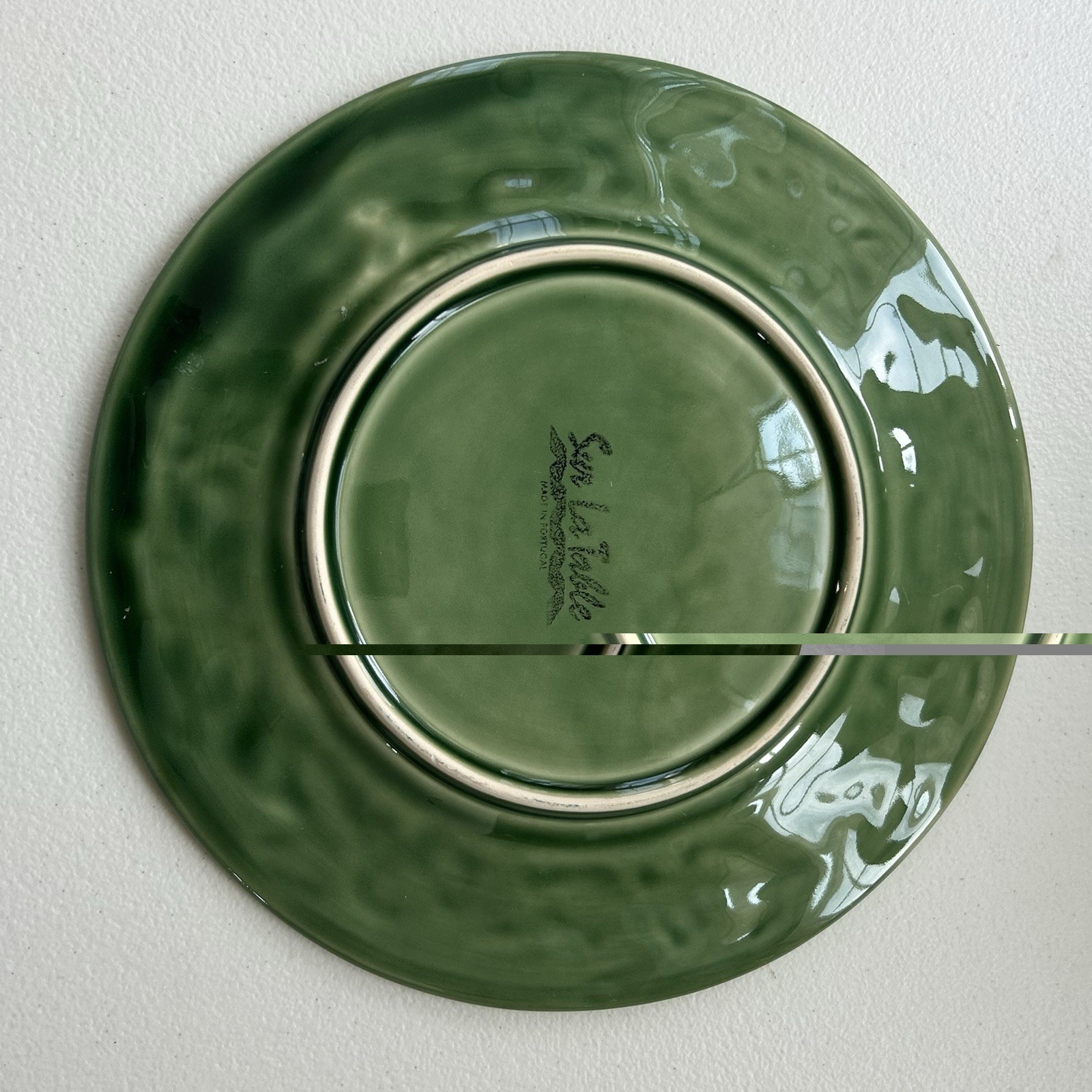 Bordallo Pinheiro Holly (Christmas Holly) 9in Dessert Plate Made In Portugal