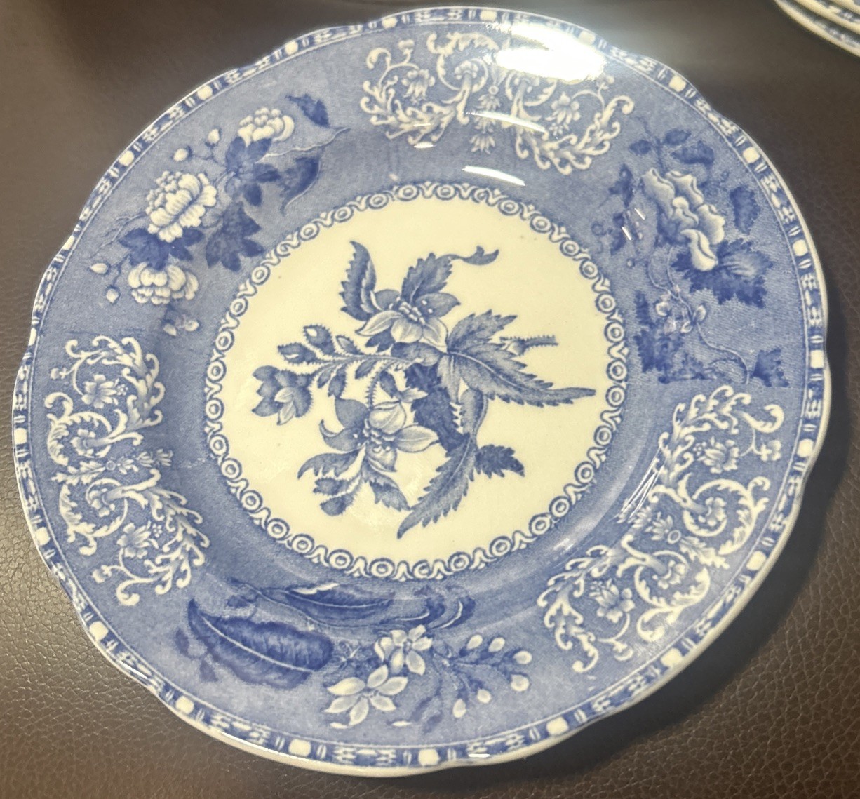 Vintage Copeland Spode Blue Camilla 6 1/4″ Bread and Butter Plates Set Of 6 +1