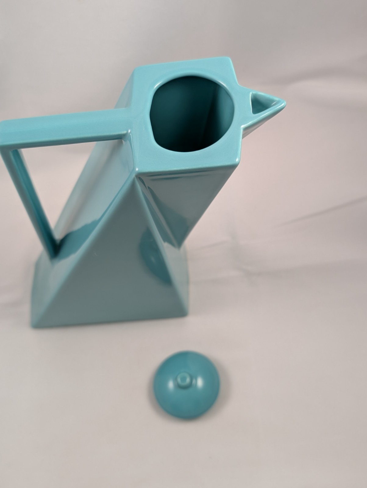 Salins Studio France TURQUOISE Tea Pot PIERRE CASENOVE Post Modern Memphis 1980