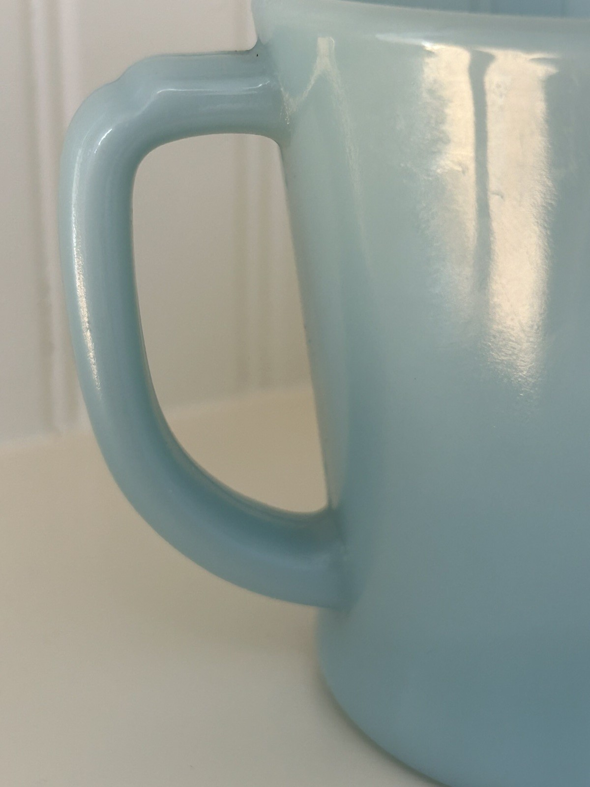 Vintage Fire King Turquoise 8 Ounce D Handled Mug 1956-1959