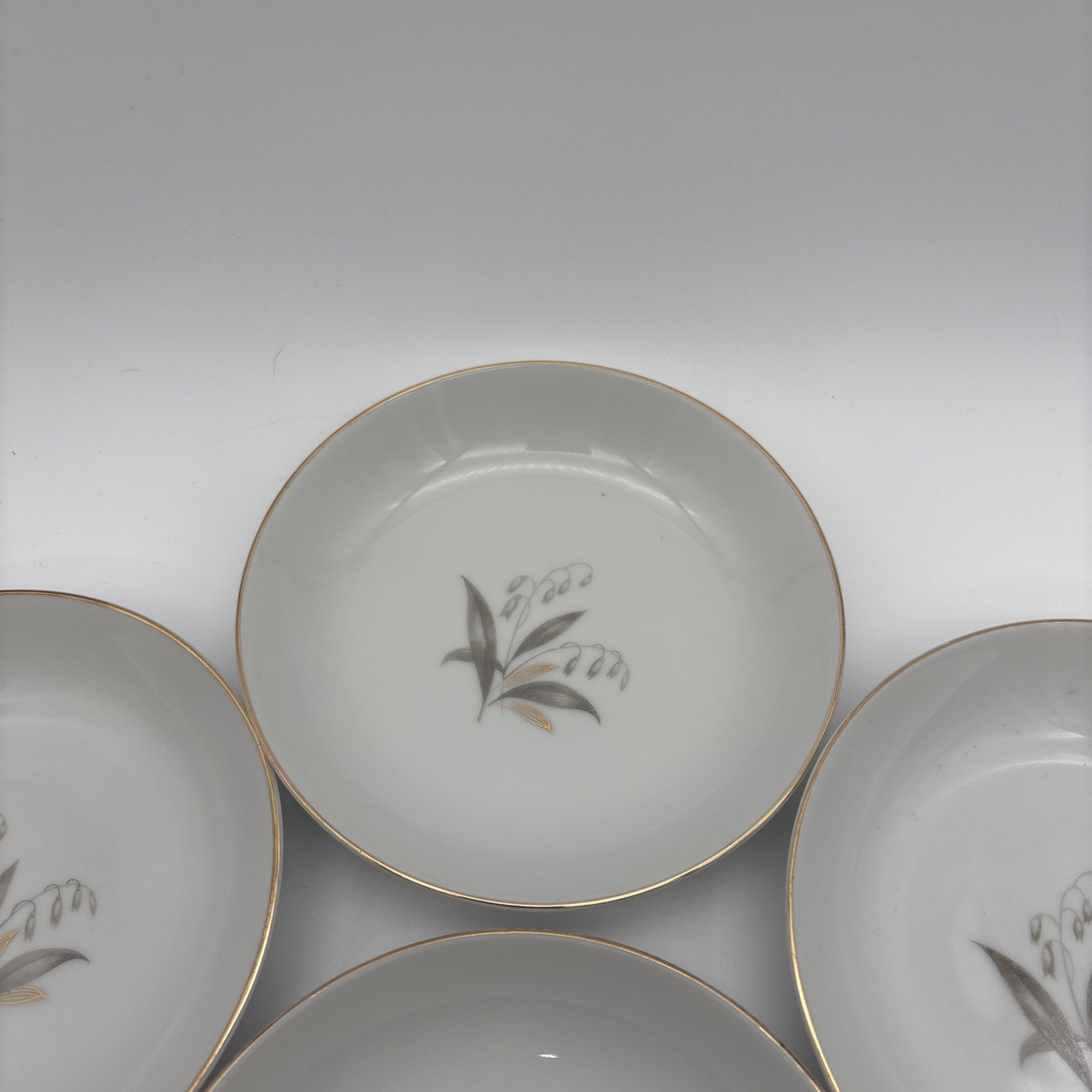 Set Of 5 Kaysons Fine China Japan 1961 Golden Rhapsody 5 1/2” Dessert Bowl Vtg