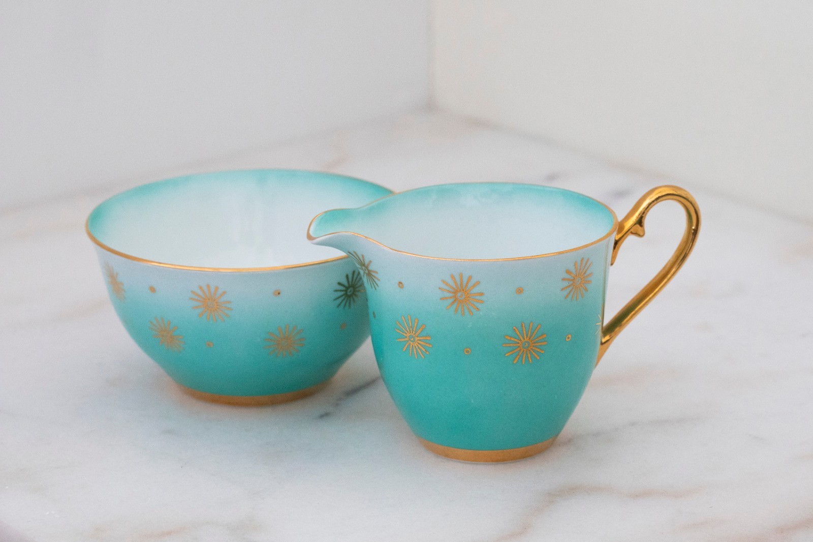 Windsor China England Coffee Tea Set for 4 w/ Creamer Sugar Serving Plate RARE