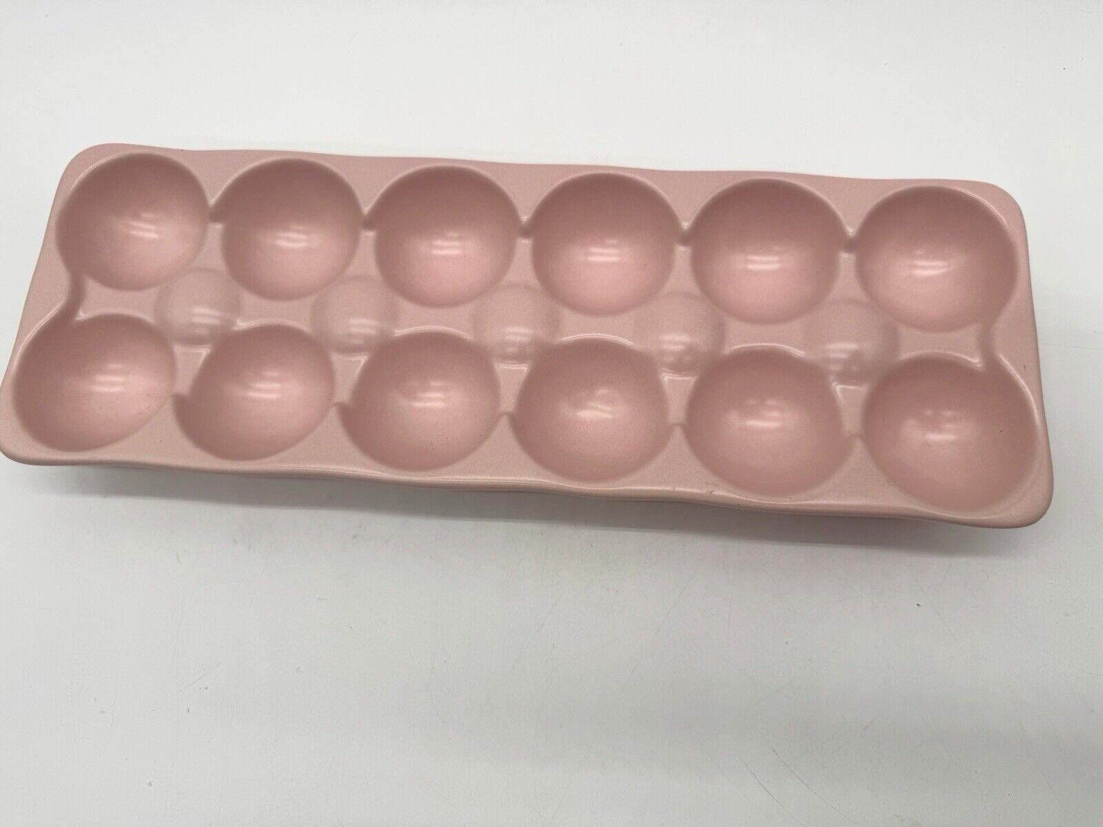 NEW RAE DUNN Artisan Collection LL “HAPPY EASTER” Pink 12 Egg Holder By Magenta
