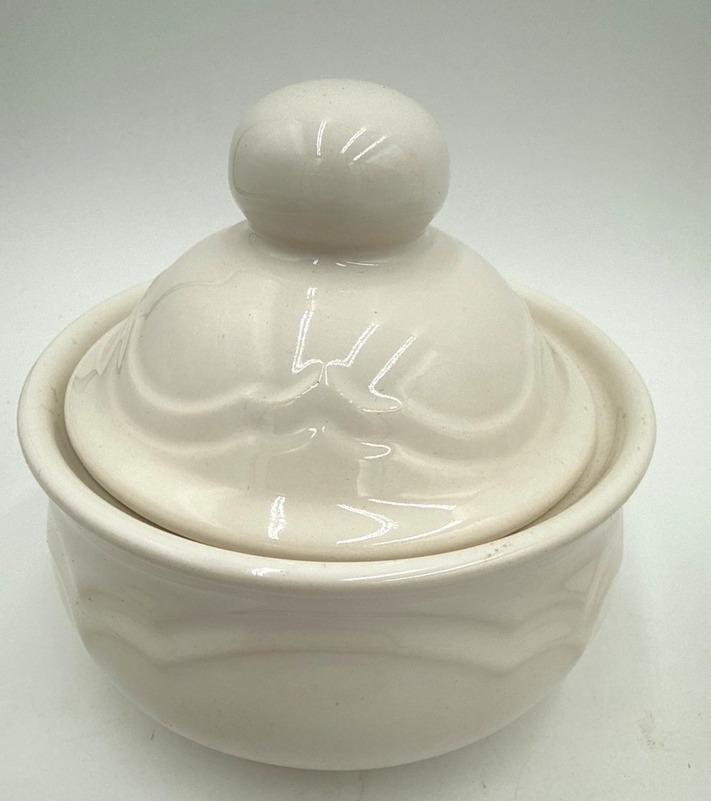 Vintage Set of Ceramic Lidded Condiment Bowls with 2 Coffee Cups Cottagecore
