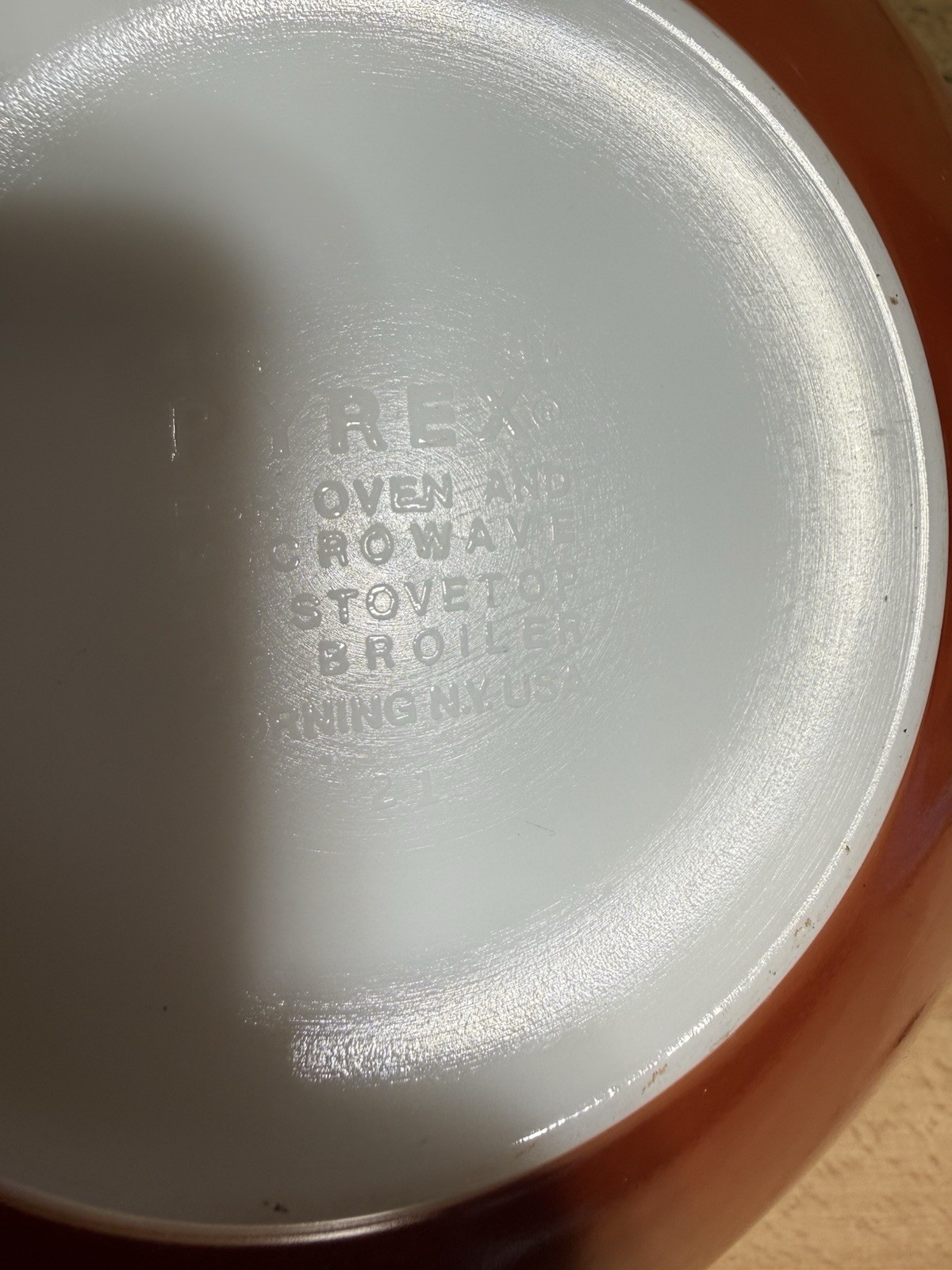 🔥VTG Pyrex XL Autumn Harvest 444 Cinderella Mixing Bowl Wheat Rust Orange 4 Qt