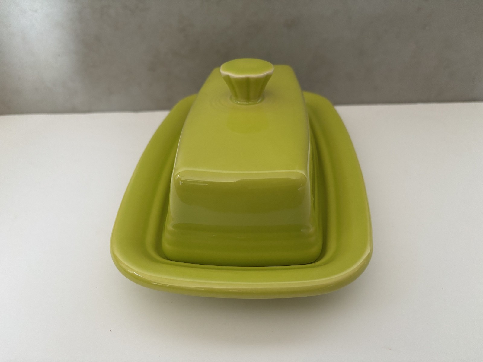 Fiesta Lemongrass 1/4 Lb Covered Butter Dish + Lid Large 8 1/8″ x 5 1/8″ MINT