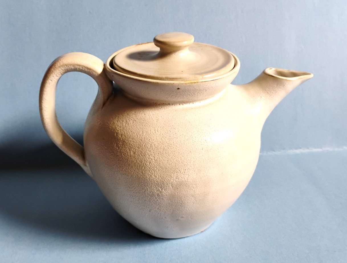 Vintage Collectible North Carolina – J.B. / A.R. Cole Pottery White Glaze Teapot
