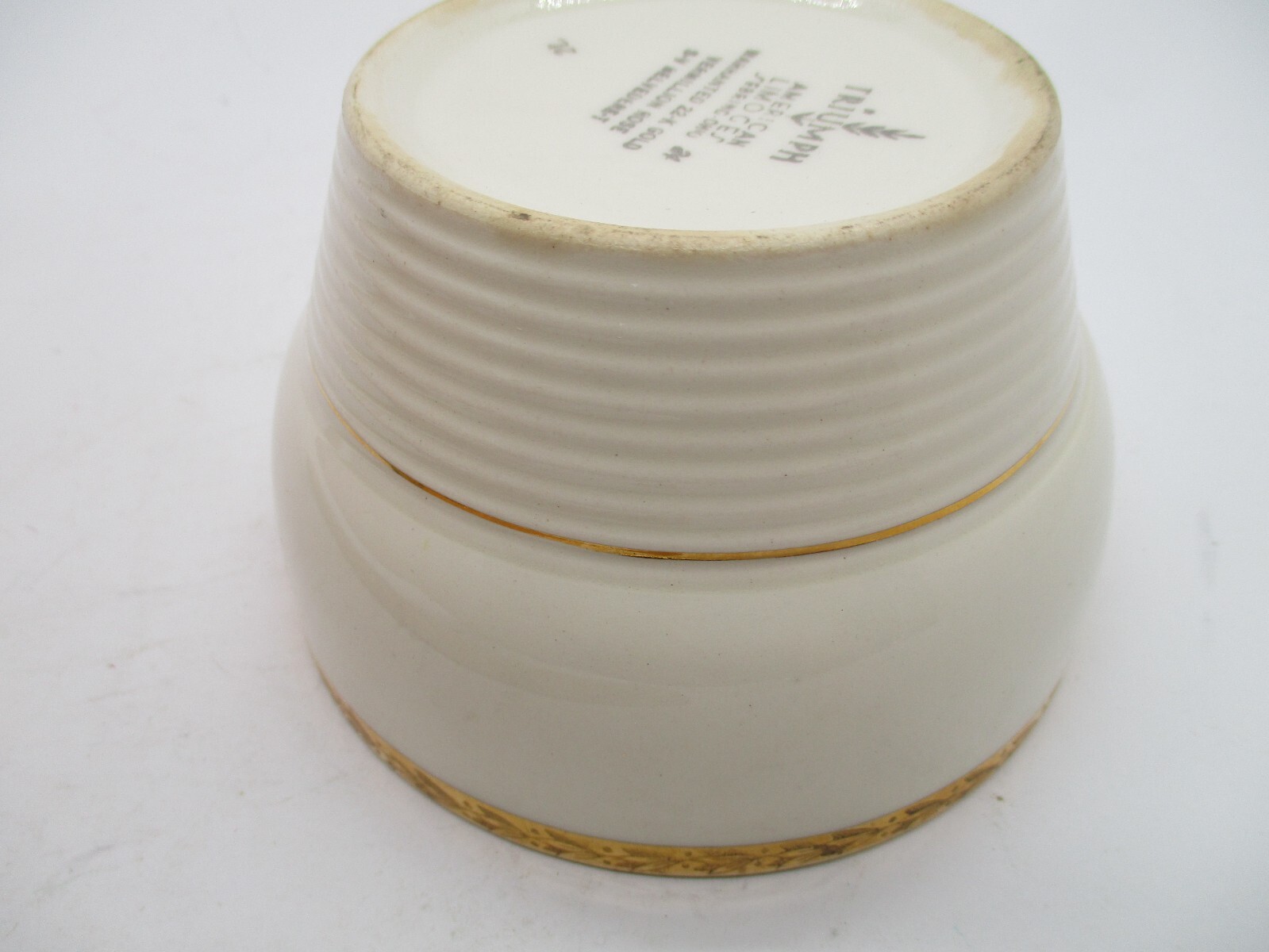 Triumph American Limoges-Vermillion Rose Small Bowl Sebring Ohio 22k