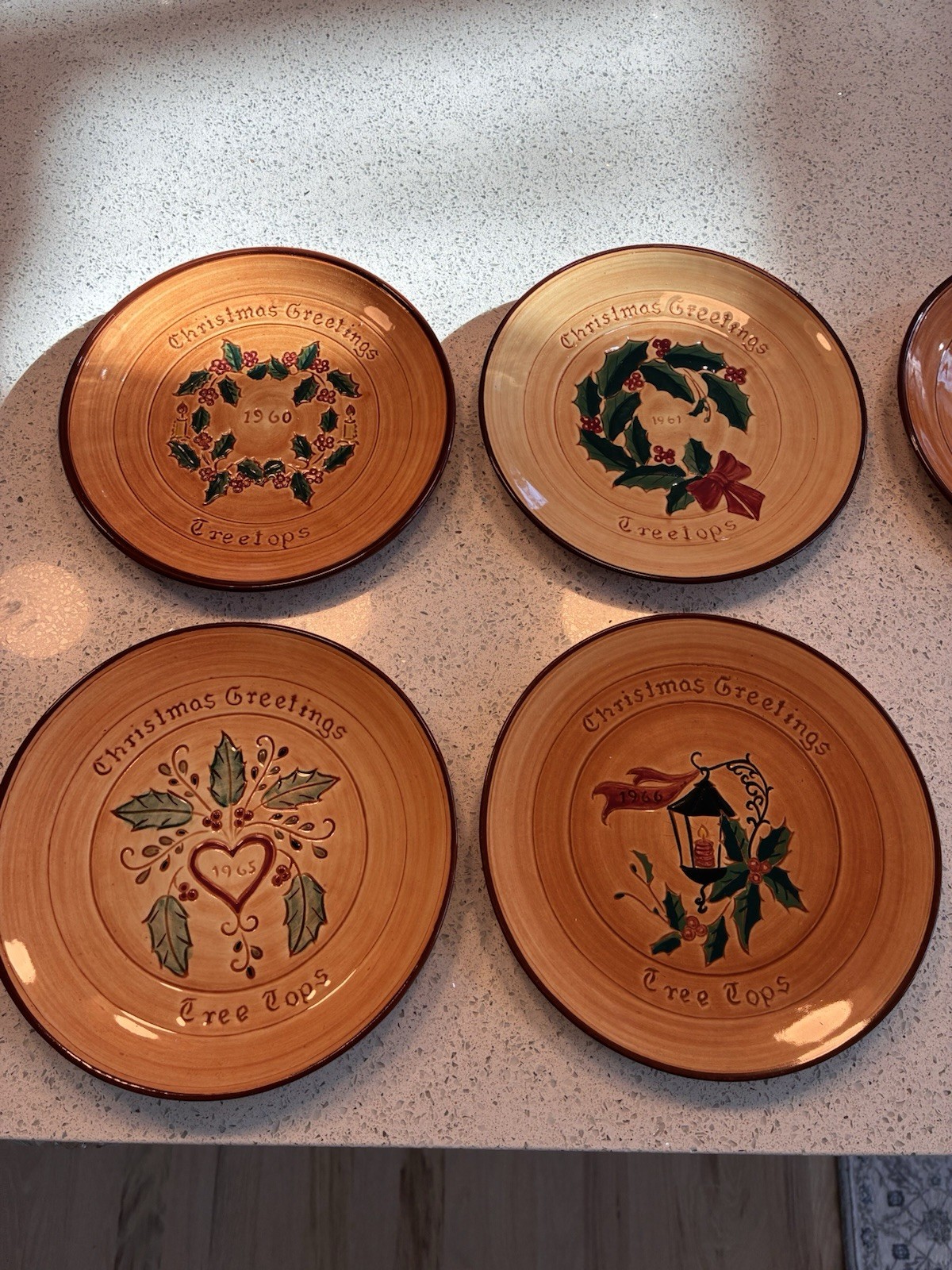 Christmas Wall Plates Vintage Lot of 12-Pennsbury-Decade of Plates – Less 1967