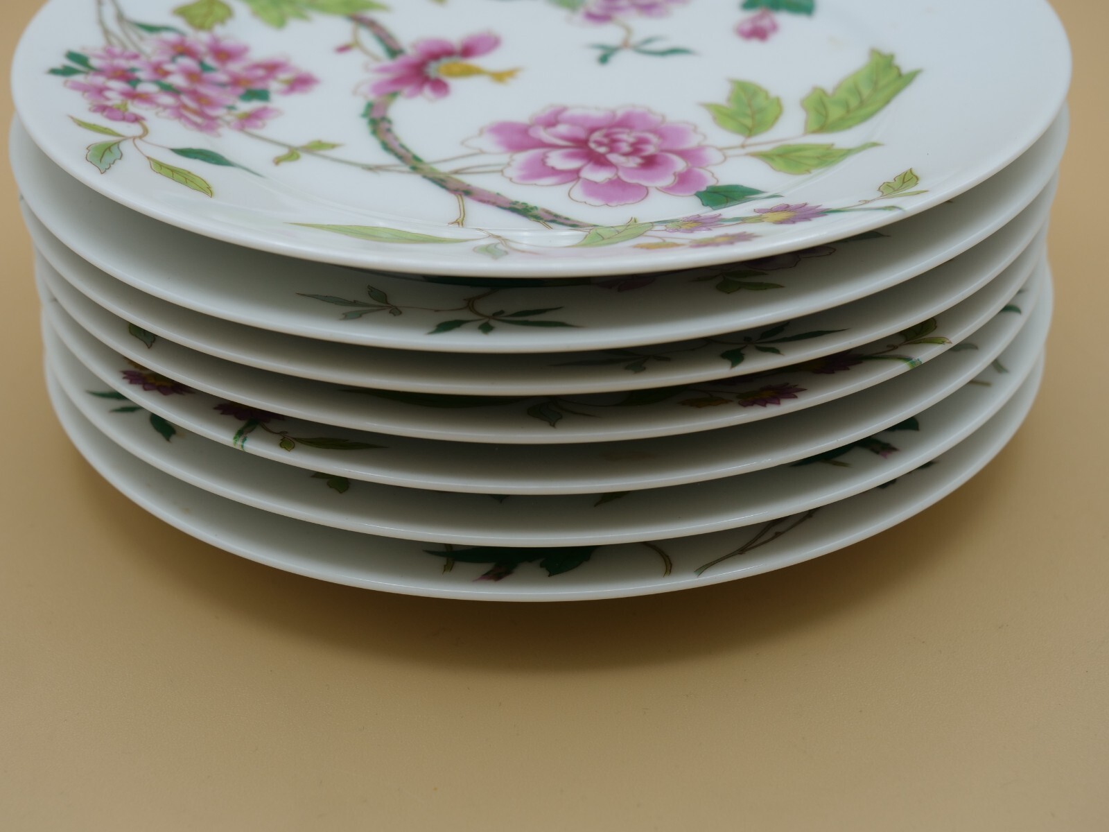 Set of 7 HEINRICH Germany Floral Dessert Plates 6.5in