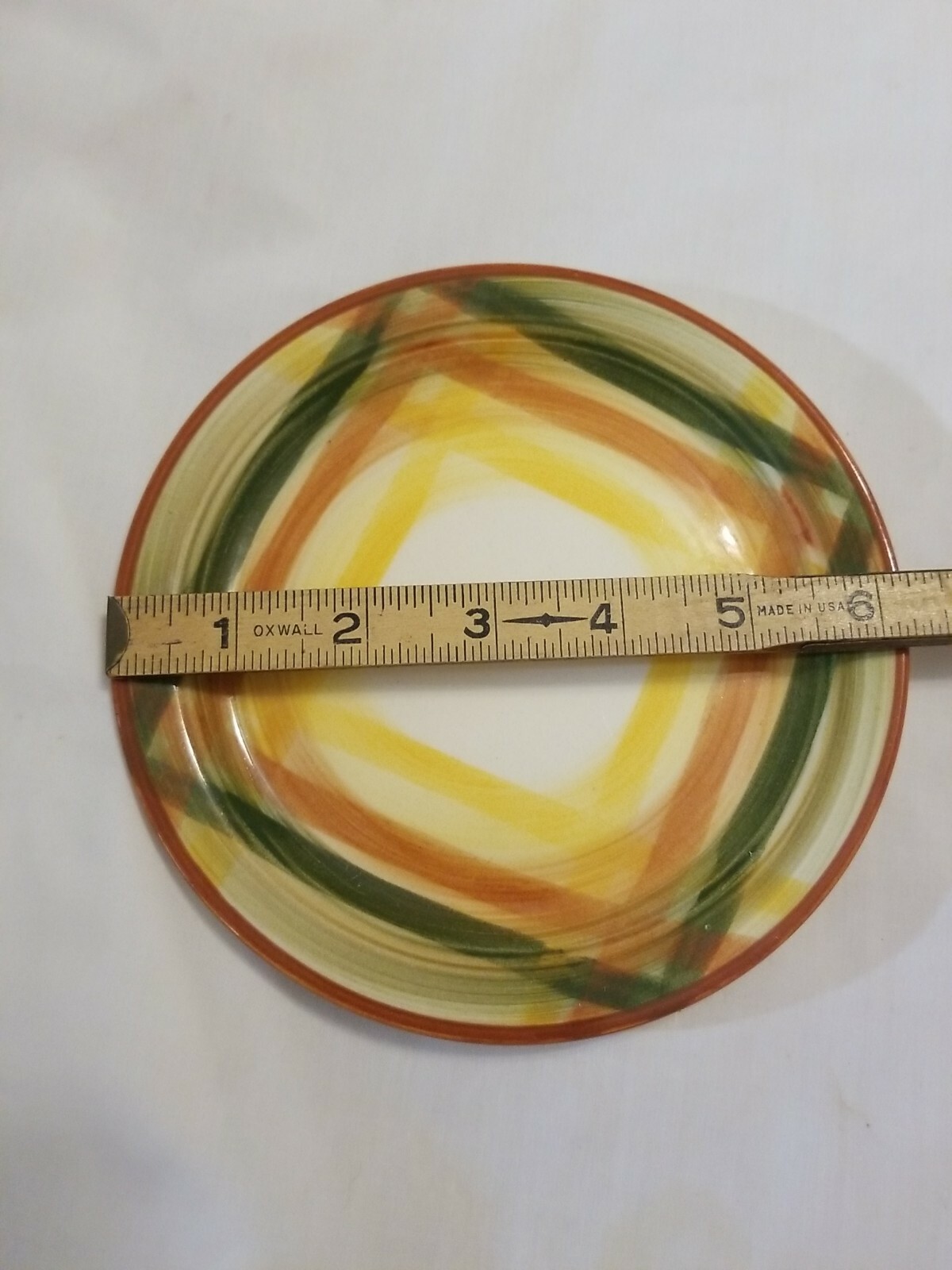 Vintage Vernonware Homespun Plate 6.25 in Plaid