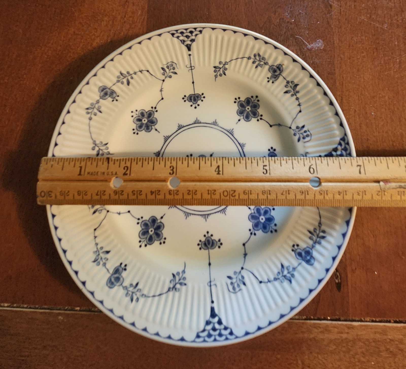 Porcelain Plates- Furnivals Limited “Denmark Blue” Pattern.