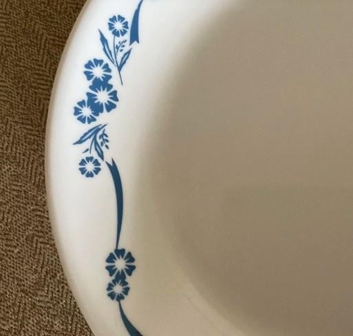 Excellent* ’70’s CORELLE by Corning BLUE CORNFLOWER SERVING PLATTER Chop Plate