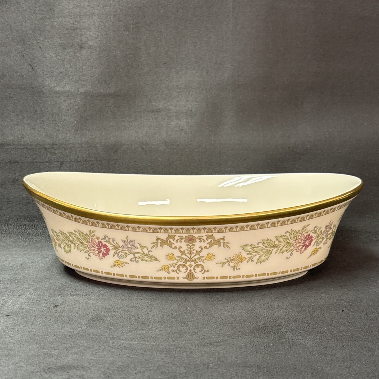 ❤ Lenox CASTLE GARDEN Oval Vegetable Bowl 10 1/8 Inches