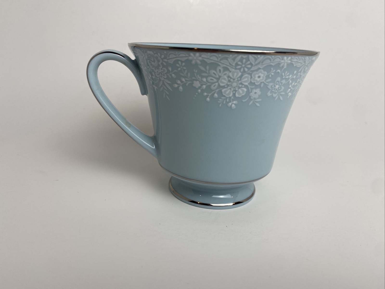 Noritake China Fidelity Cup & Saucer Baby Blue With Gold Trim 8003 W81
