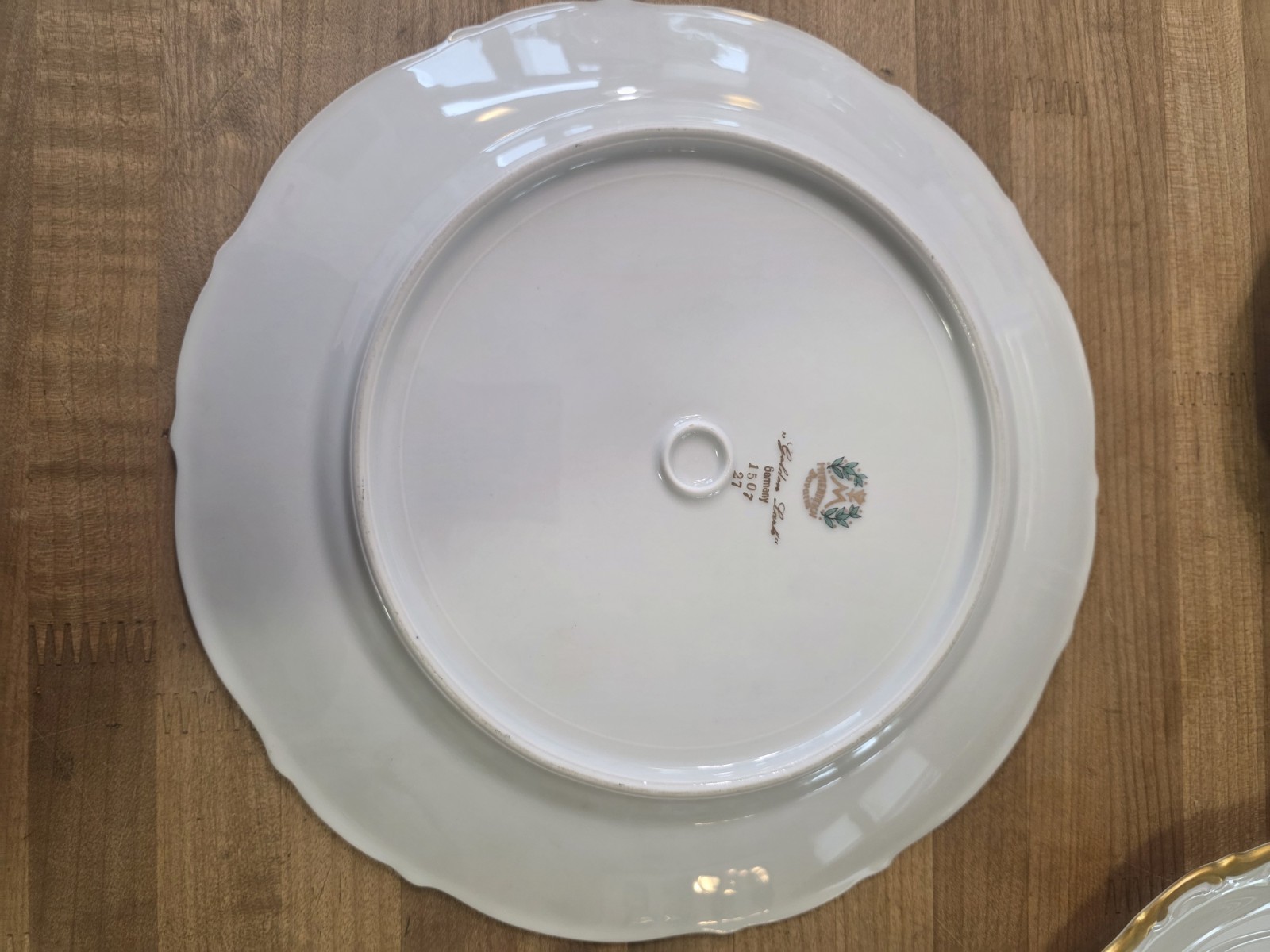 Mitterteich Golden Lark Dinner Salad Bread Plates 10.5″ 8″ 7″ Germany Bavaria
