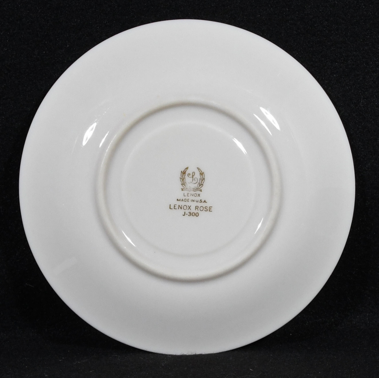 Lenox Rose J300 Cup 2″ Tall & Saucer 5 5/8″ Gold Trim