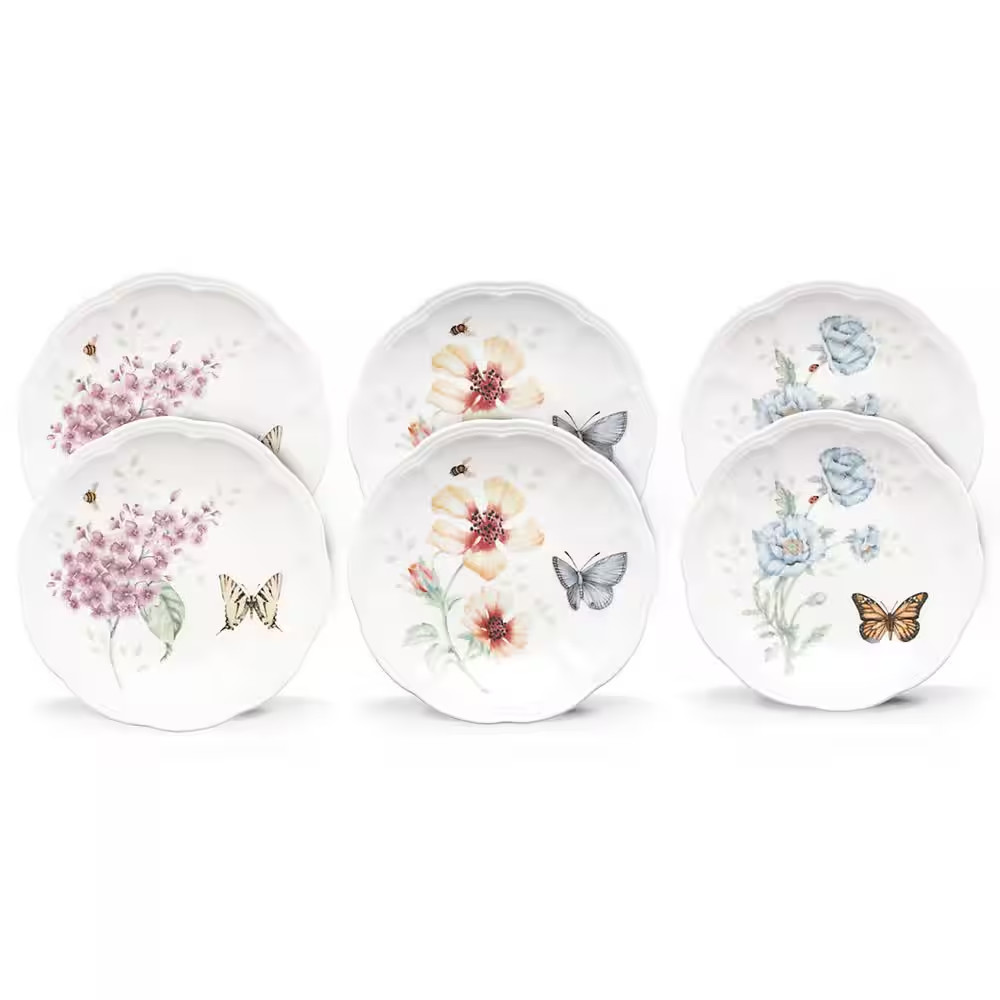 Butterfly Meadow Multi Color Party Plates (Set 6)