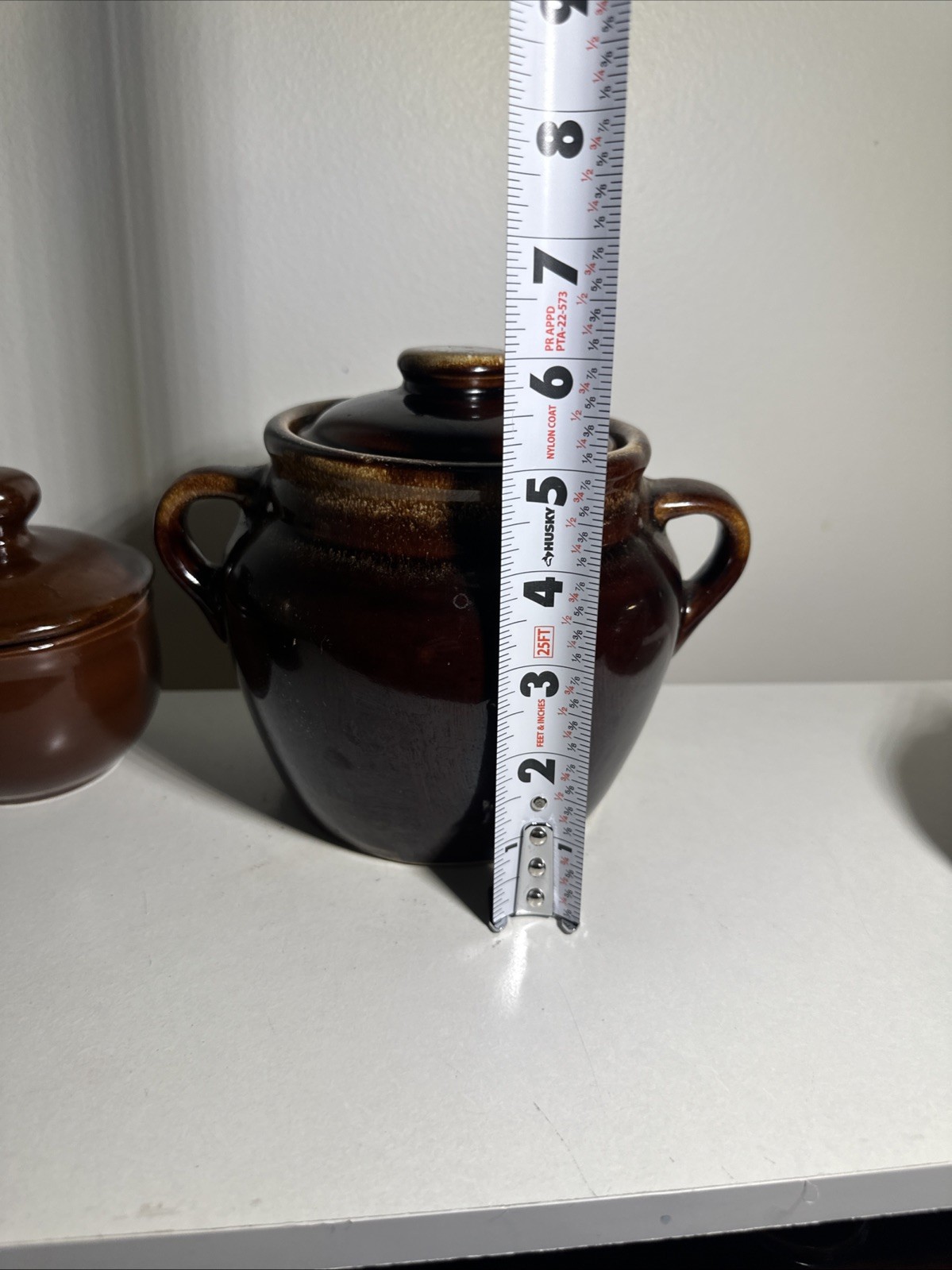 Vintage Brown Drip Glaze Pottery Set Of 5 USA Oven Proof