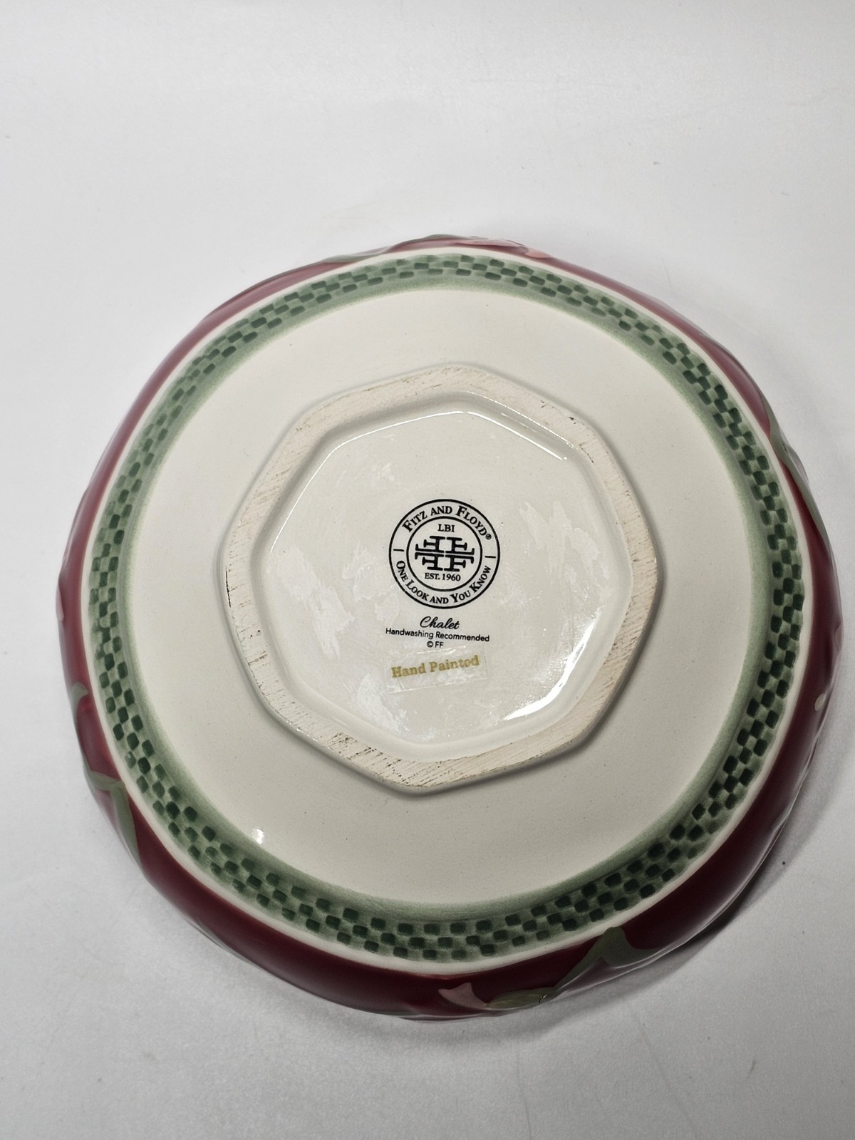 Fitz And Floyd Chalet Multicolor Soup Bowl Hand Painted Floral Pattern Ceramic