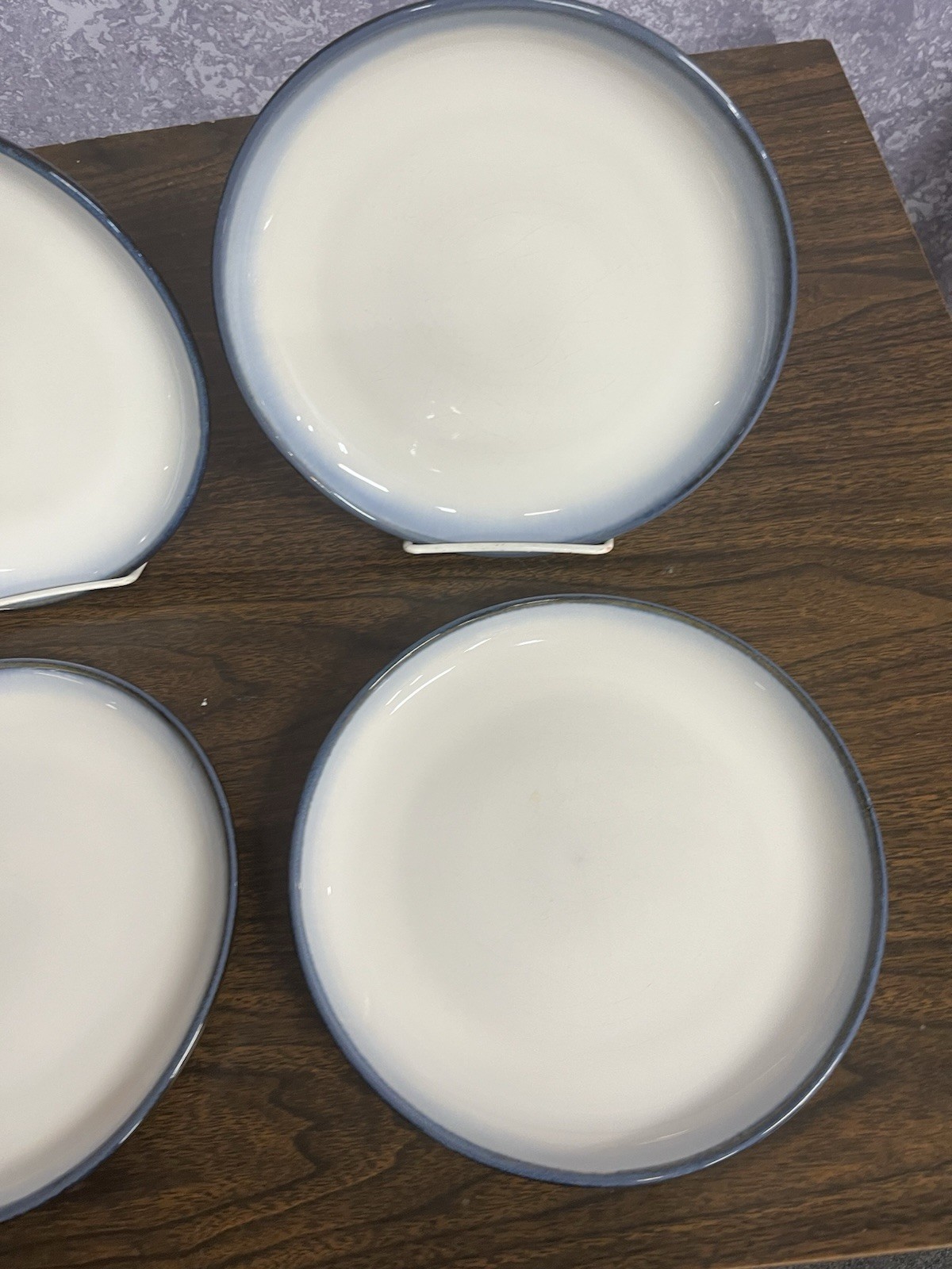 Set Of 4 SANGO Concepts Eggplant 4942 Salad Plates Blue 8″