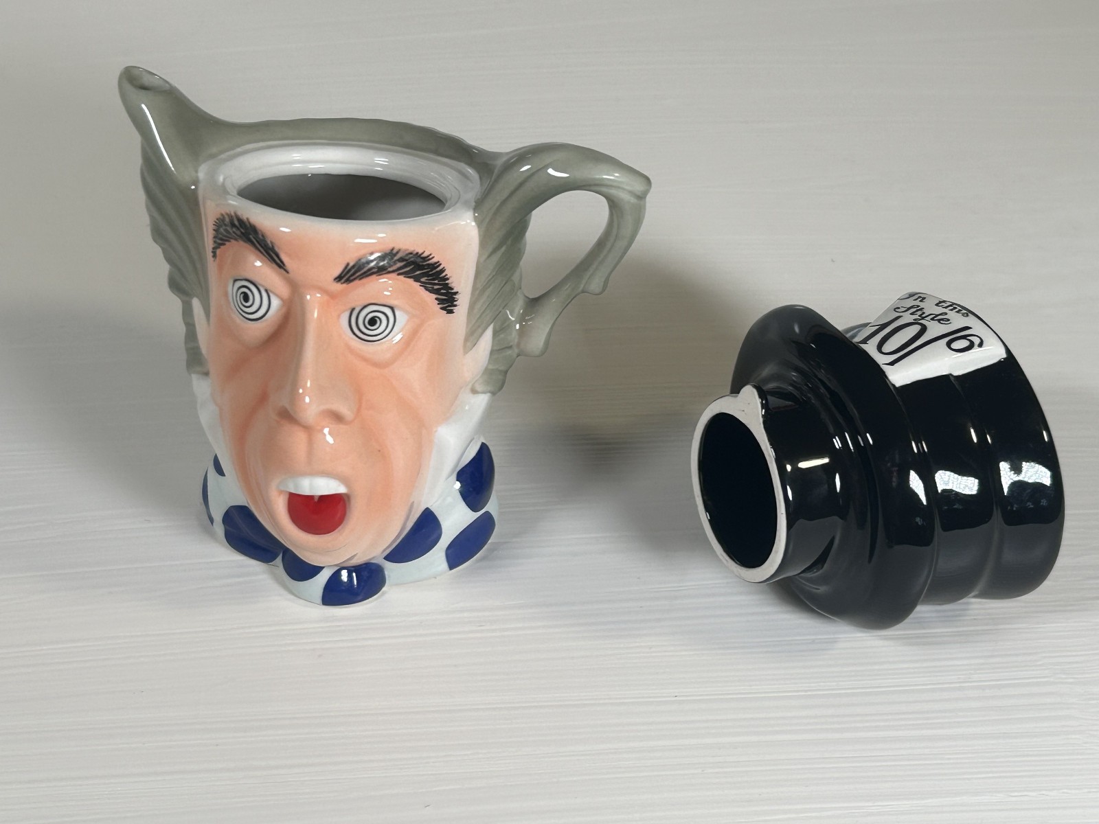 Cardew Small Mad Hatter Head Teapot Alice in Wonderland Creamer Pitcher Quirky