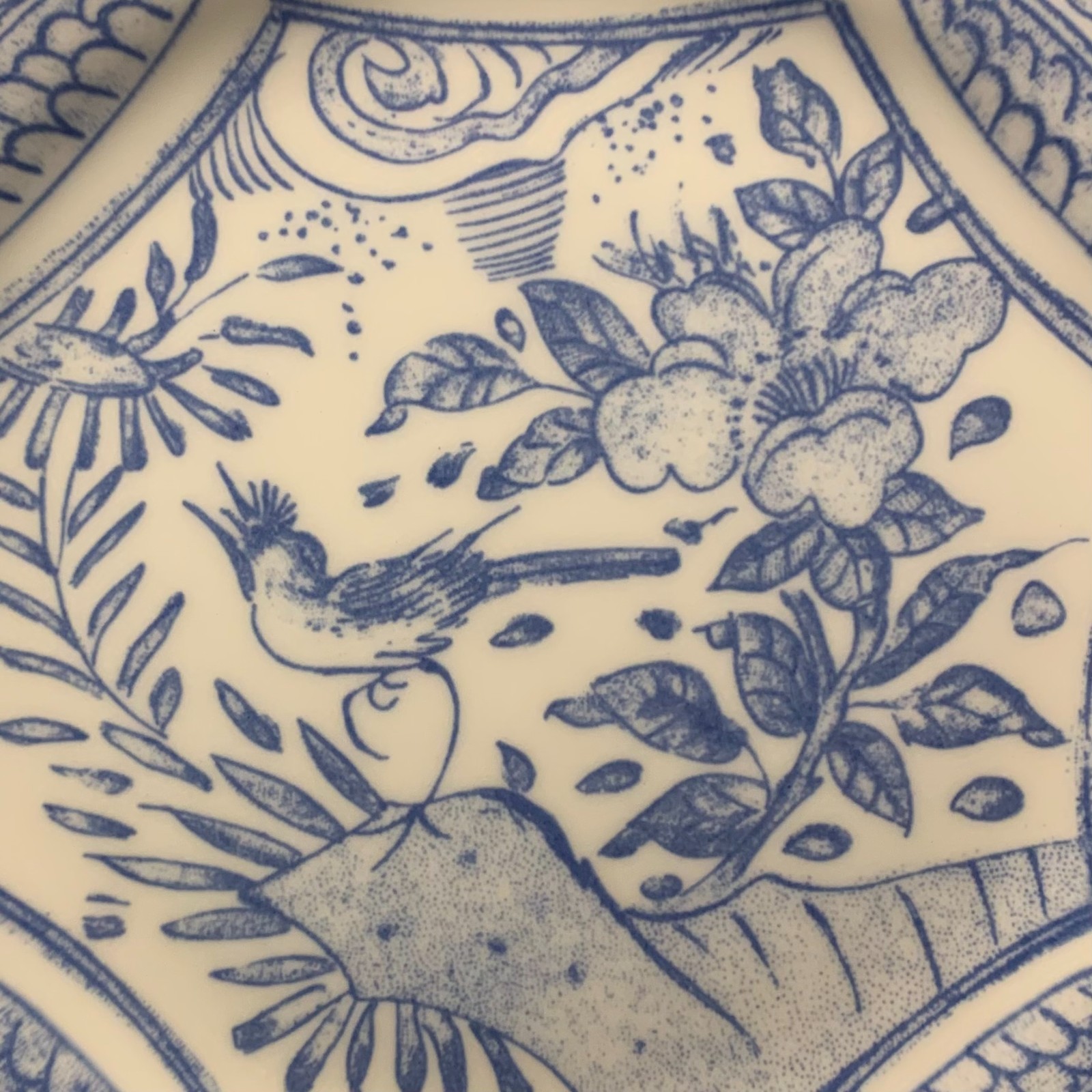 Gien Oiseau Bleu 6 1/2″ Canape or Bread Plate France Pristine Multiple Available
