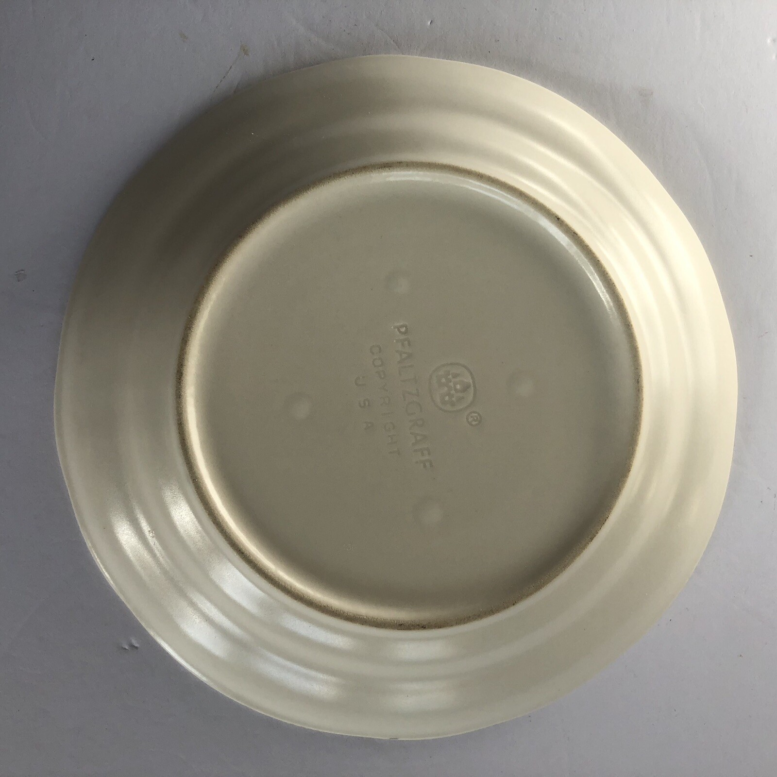 Vintage Pfaltzgraff Tea Rose Salad Plates 7.25″ USA Stoneware Ivory Set of 5