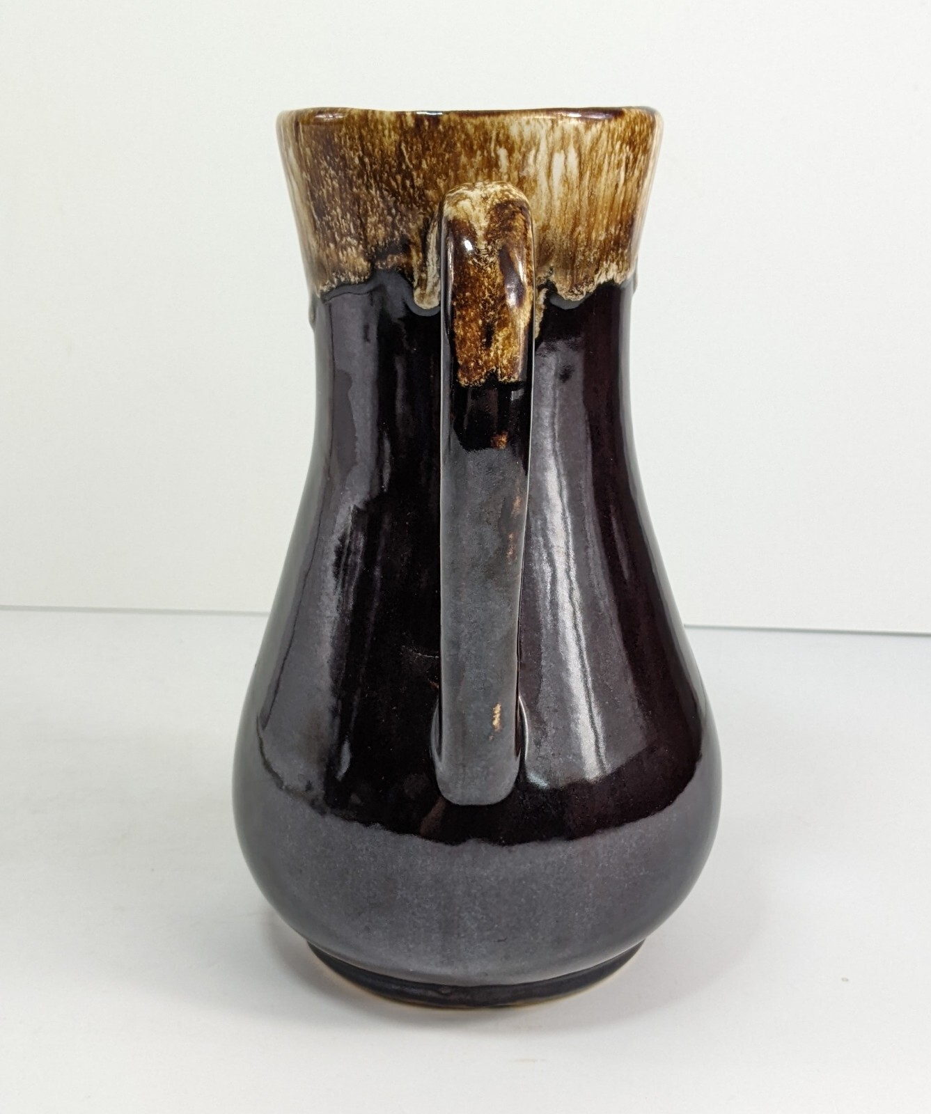 Roseville Brown Drip Glaze PITCHER Vase Jug 9″ RRP Robinson Ransbottom Pottery