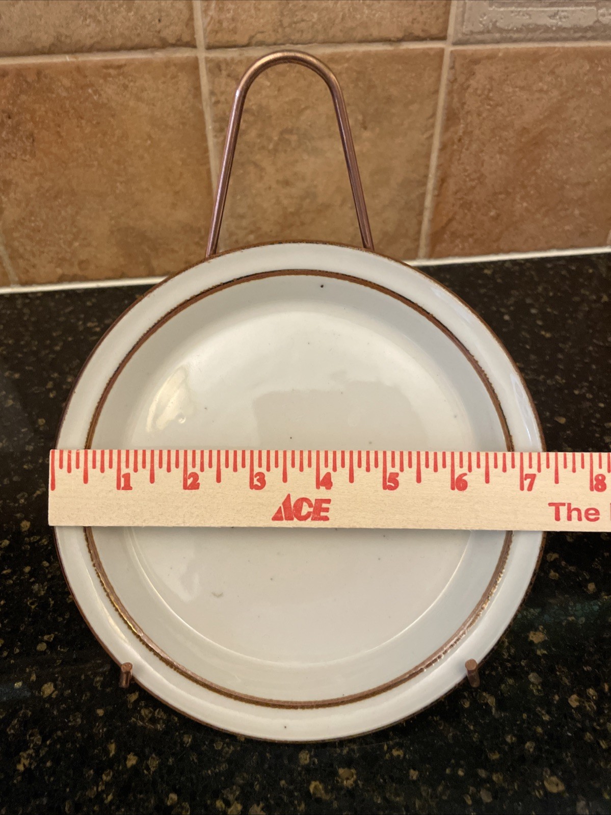 Earthstone Rust Brown Vintage Earthenware Salad Plate By Trend Pacific EUC
