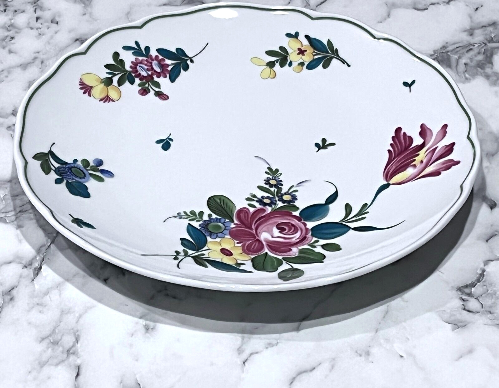 6 Hutschenreuther Engadin Maria Theresa Hotel 9 1/2″ Plates Germany Scarce EC!