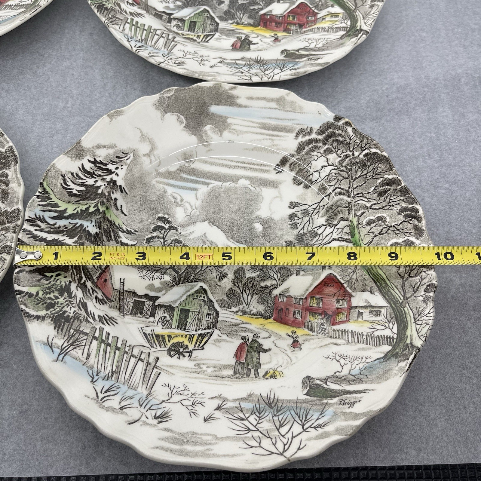 Vintage 1955 J & G Meakin Welcome Home 10” Dinner Plate Set Of 4 England Retired