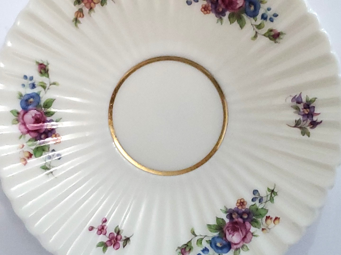 Lenox Pavlova Floral Cup 0-386 Gold Stamp and Saucer Set Vintage