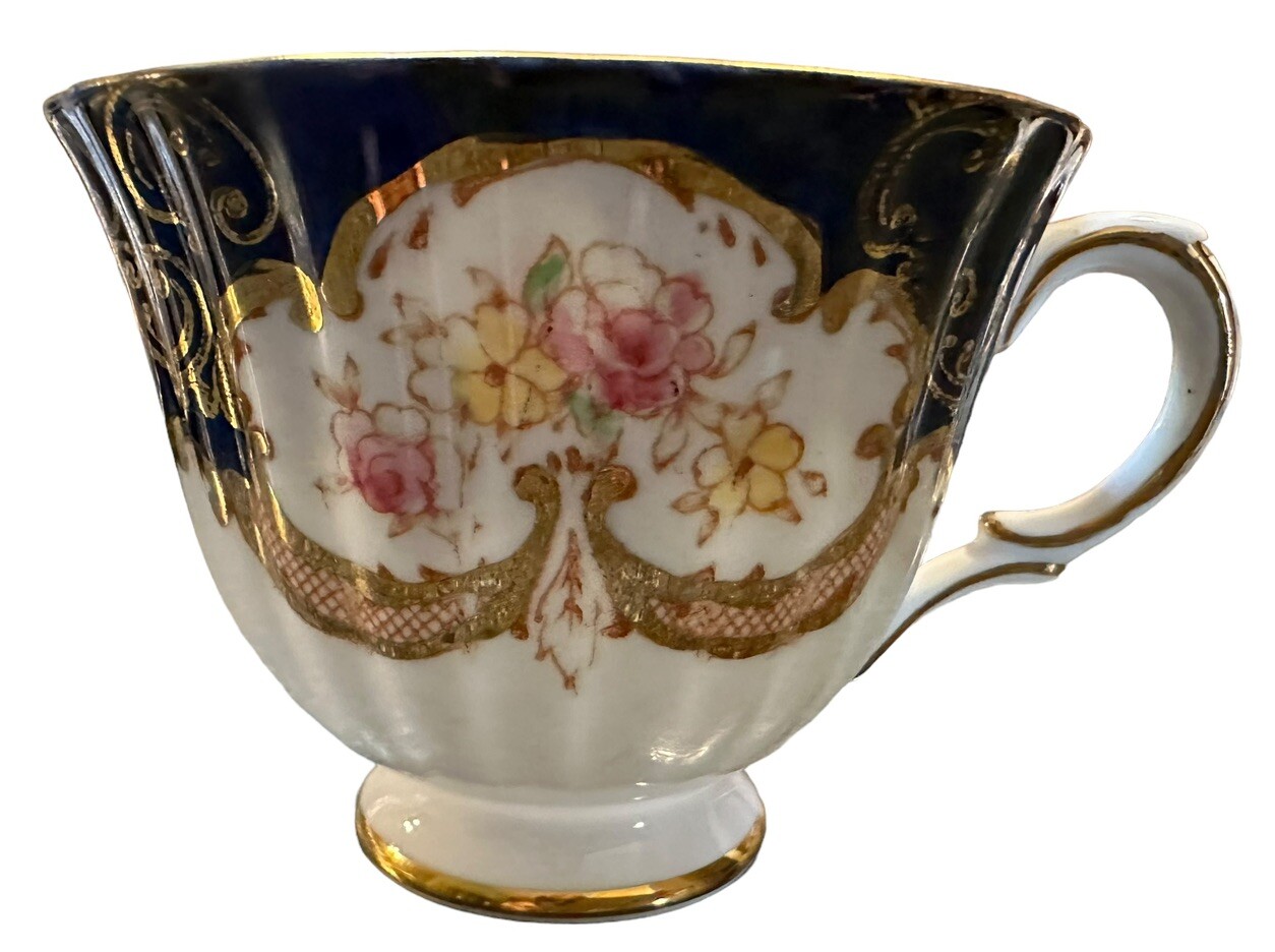 Royal Stafford Bone China England Heritage Cobalt Blue TRIO(s) Cup Saucer Plate