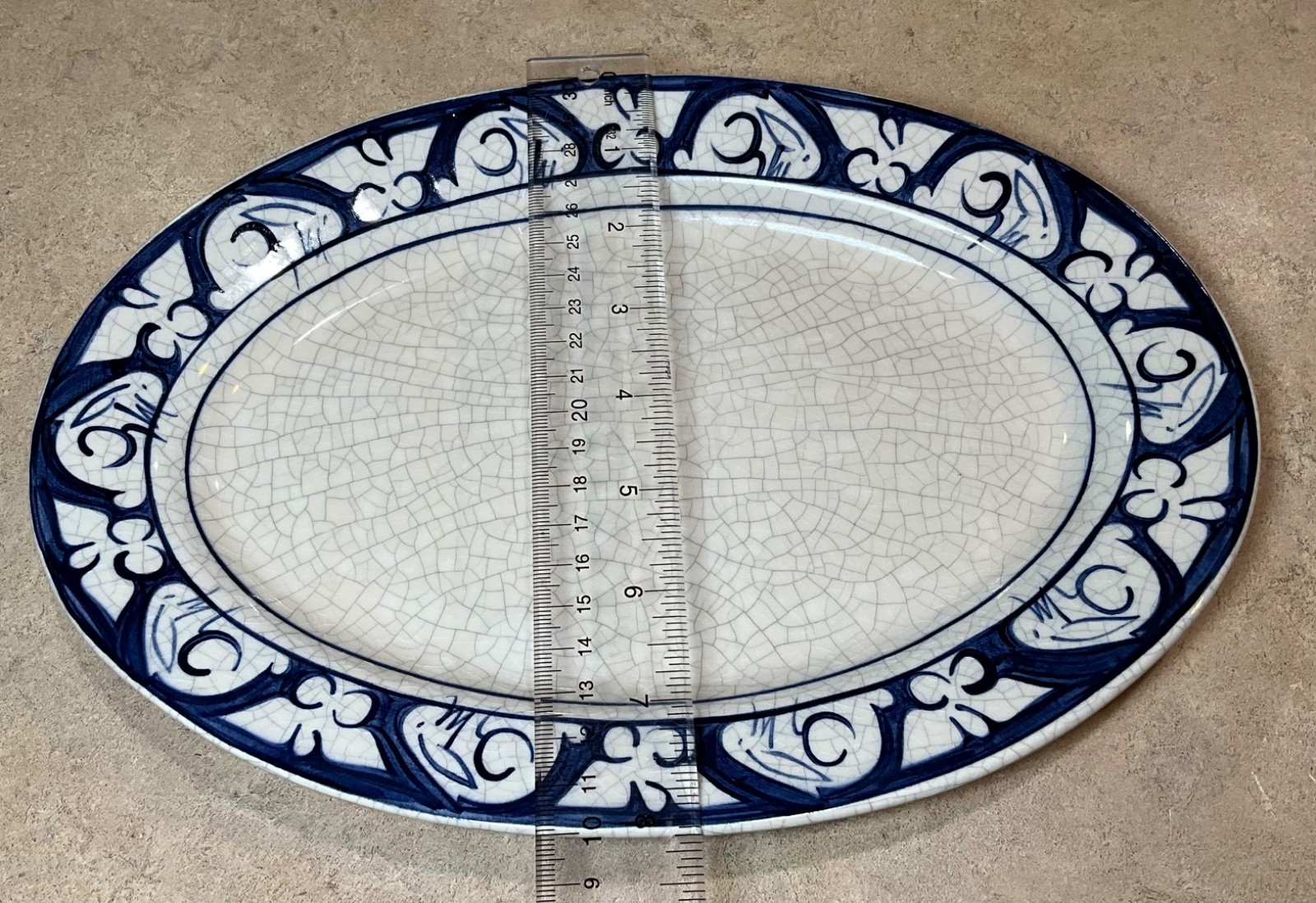 Vtg 1994 Potting Shed Dedham Rabbit Signed Oval Plate Platter 11.5”