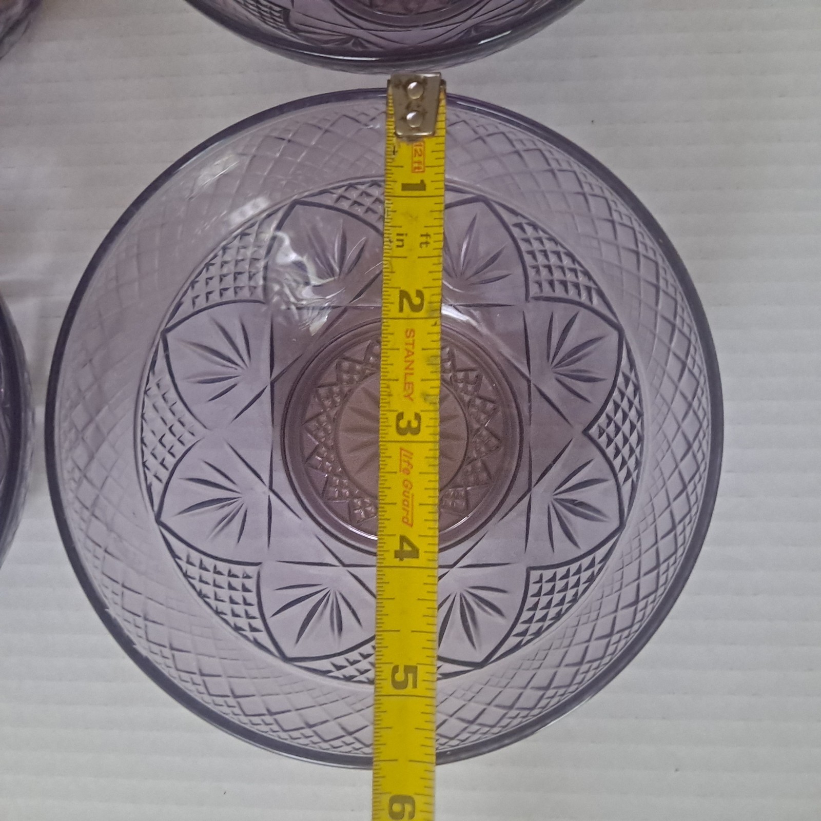 Set Of 4 – Cristal D’Arques Durand Antique Amethyst Purple 5 1/2″ Salad Bowls