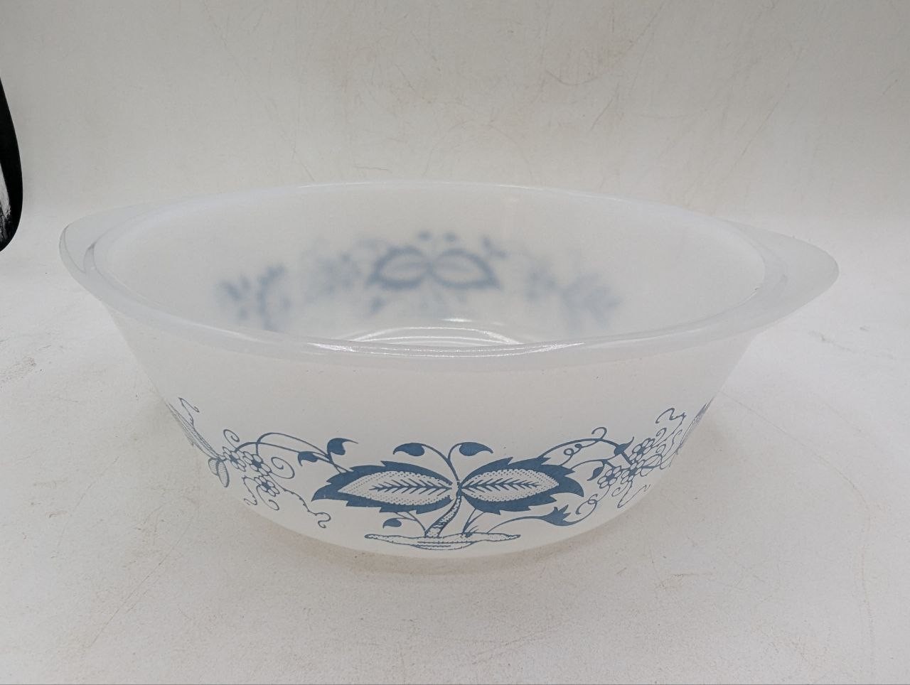 Lot of 4 Glasbake Glass Dishes Blue Floral Pattern Bakeware – EB7